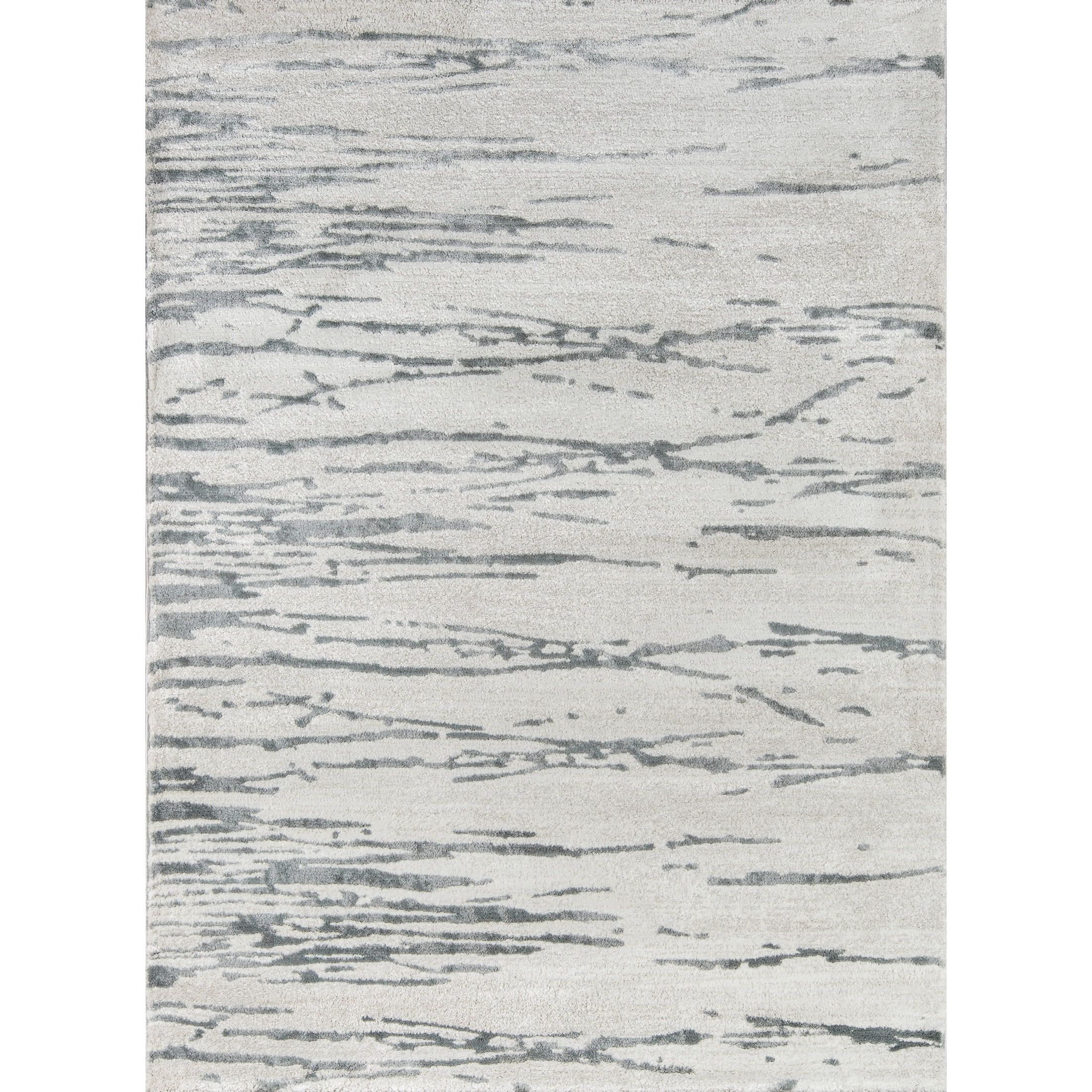 Matrix Gray Abstract Wool and Synthetic 2' x 3' Rug