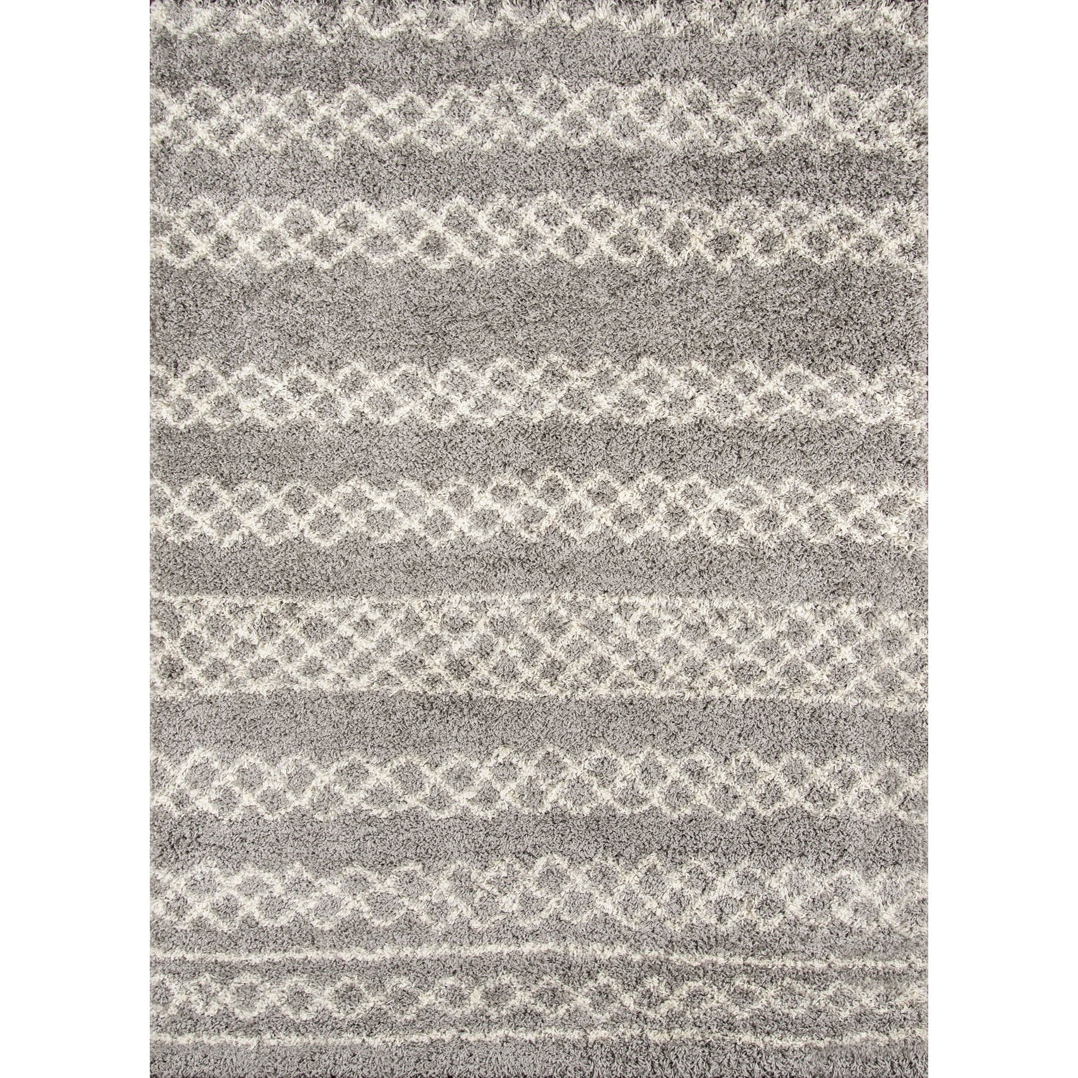 Gray 8' x 10' Moroccan-Inspired Shag Area Rug