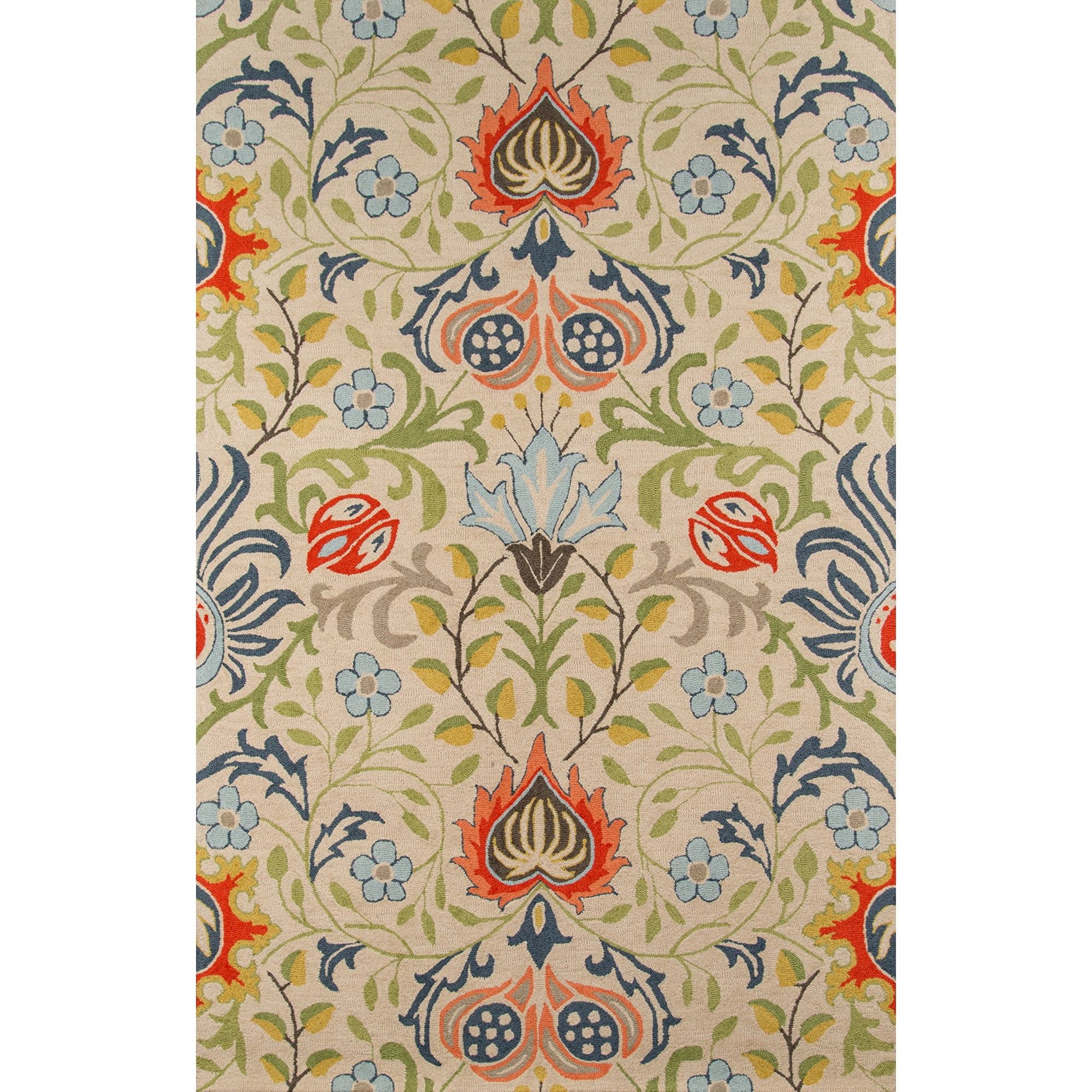 Handmade Multicolor Wool Tufted Rectangular Area Rug, 8' x 10'