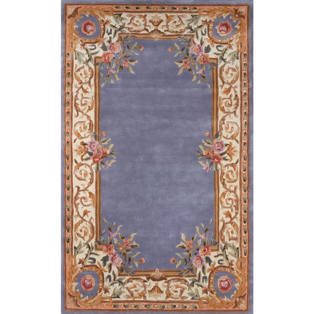 Harmony Hand-Tufted Wool Floral Blue Rectangular Area Rug 3'6" x 5'6"