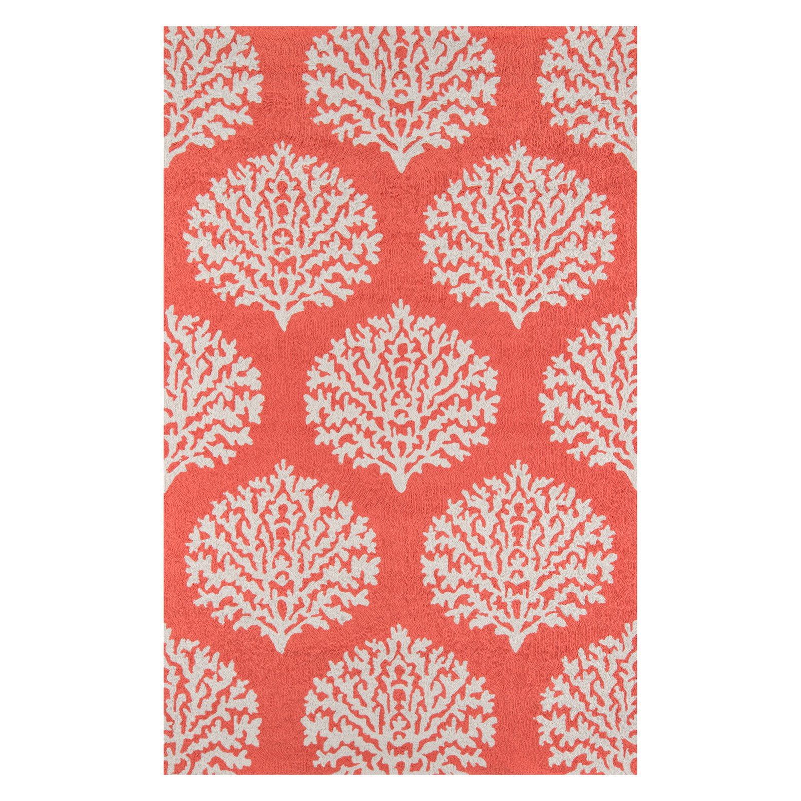 Handmade Coral Synthetic 8' x 10' Rectangular Area Rug