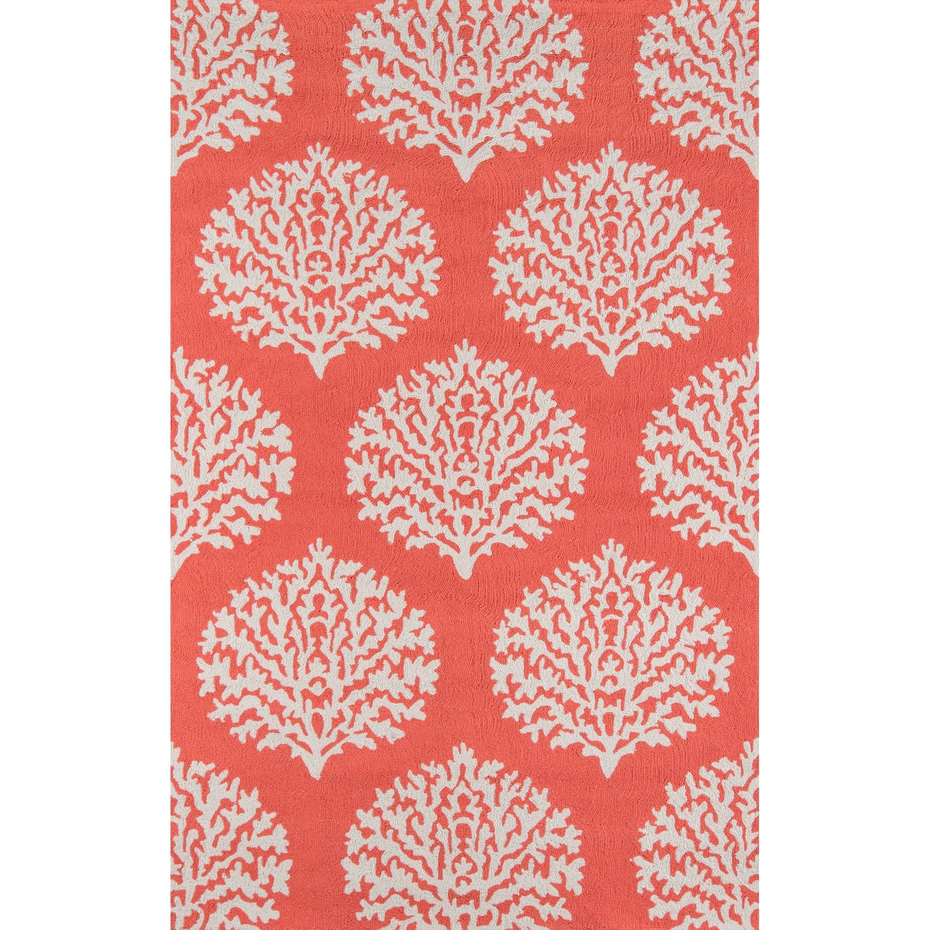 Handmade Coral Synthetic 8' x 10' Rectangular Area Rug