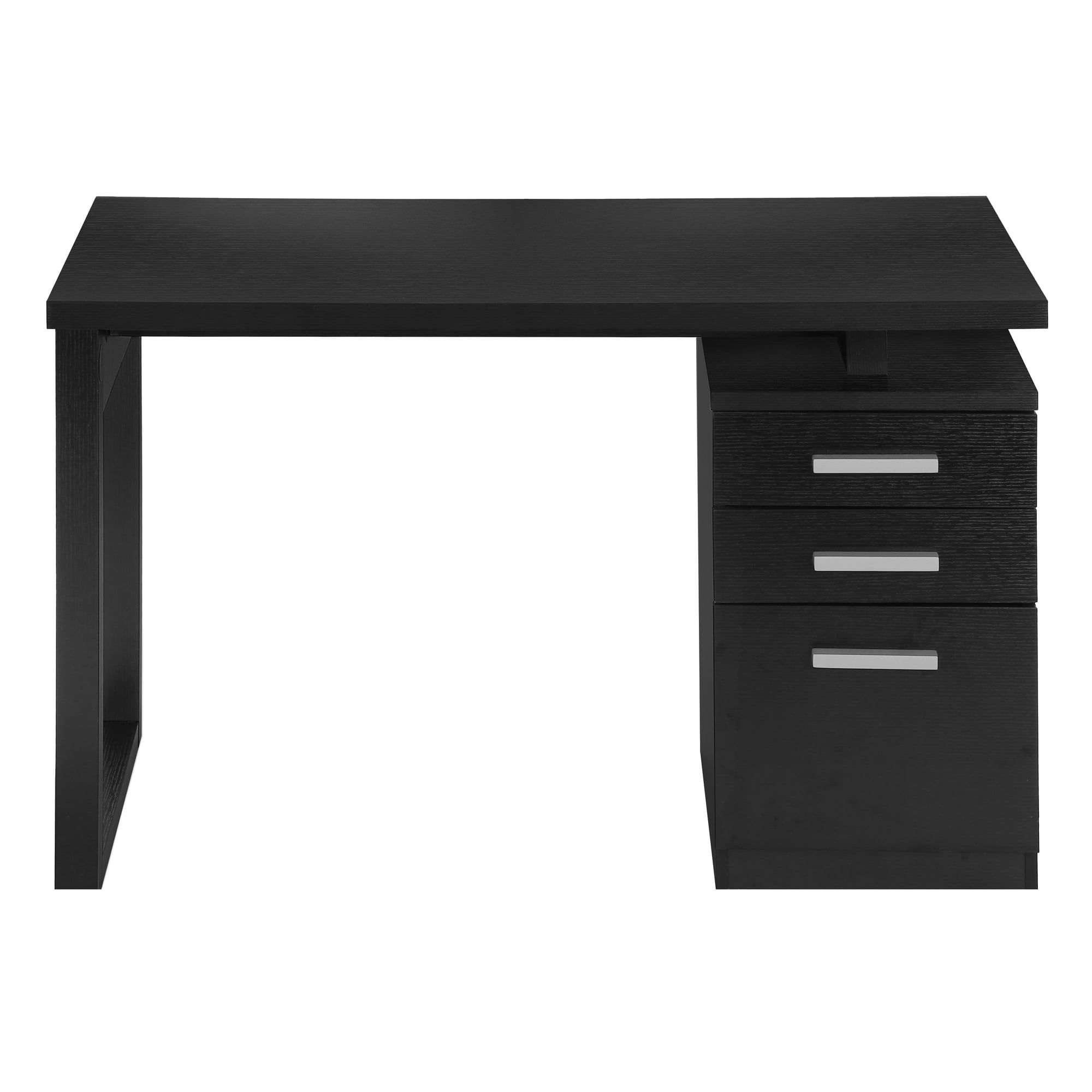 Contemporary 47'' Black Home Office Desk with Filing Cabinet