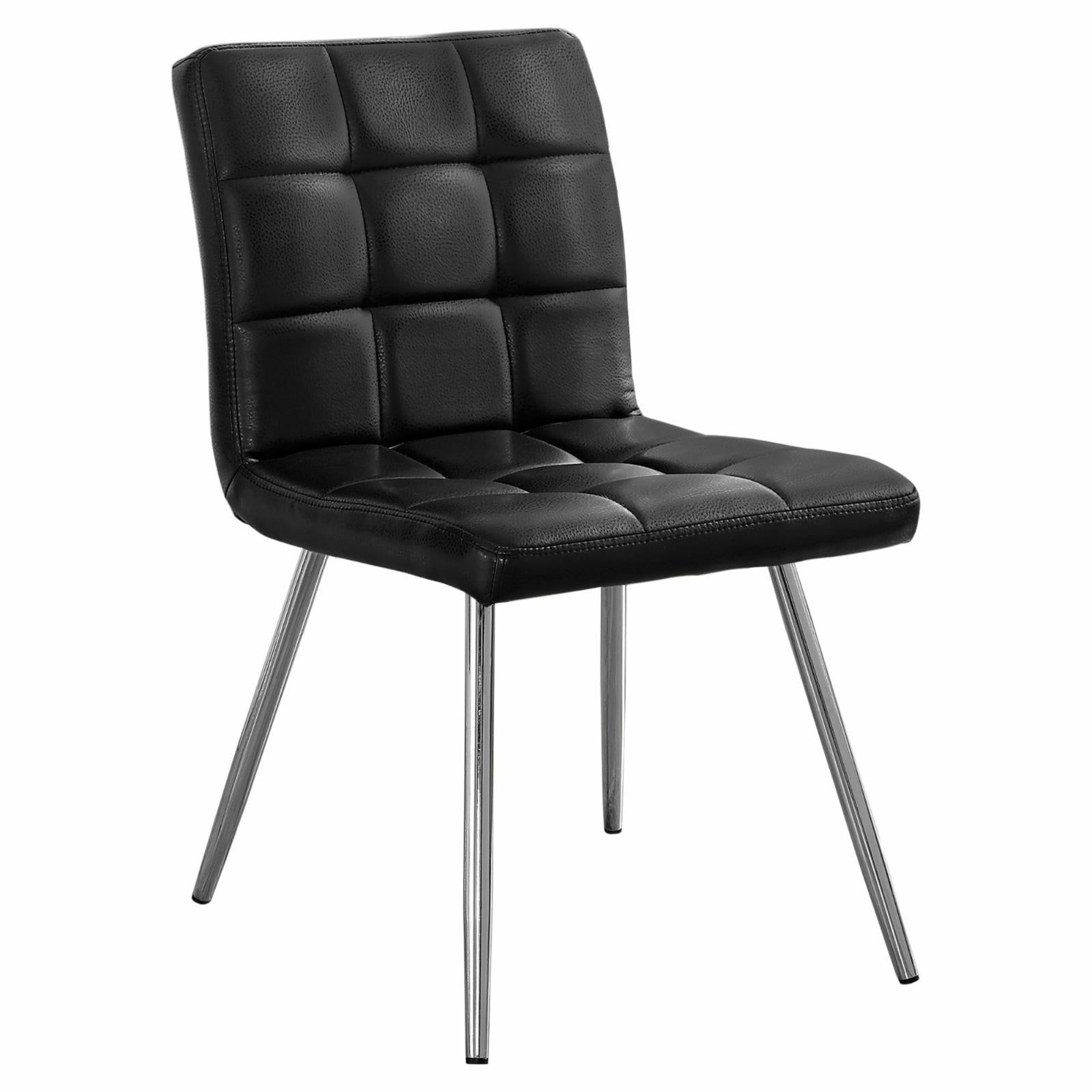 Modern Hartly Black Faux Leather Upholstered Side Chair