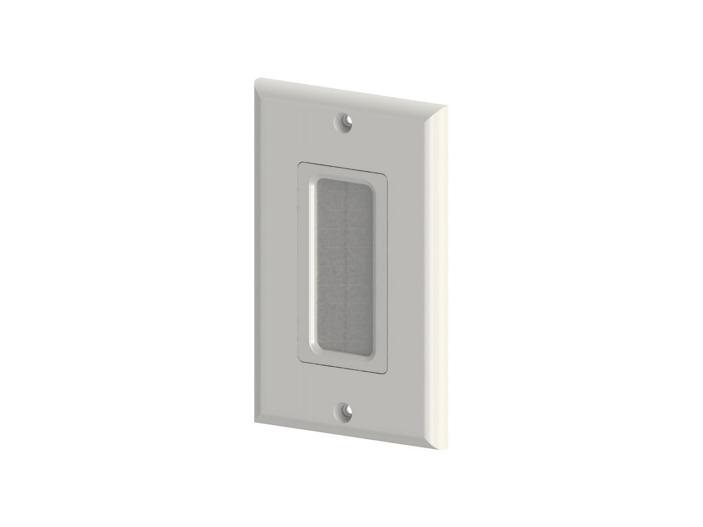 White 1-Gang Brush Wall Plate for Low Voltage Cables