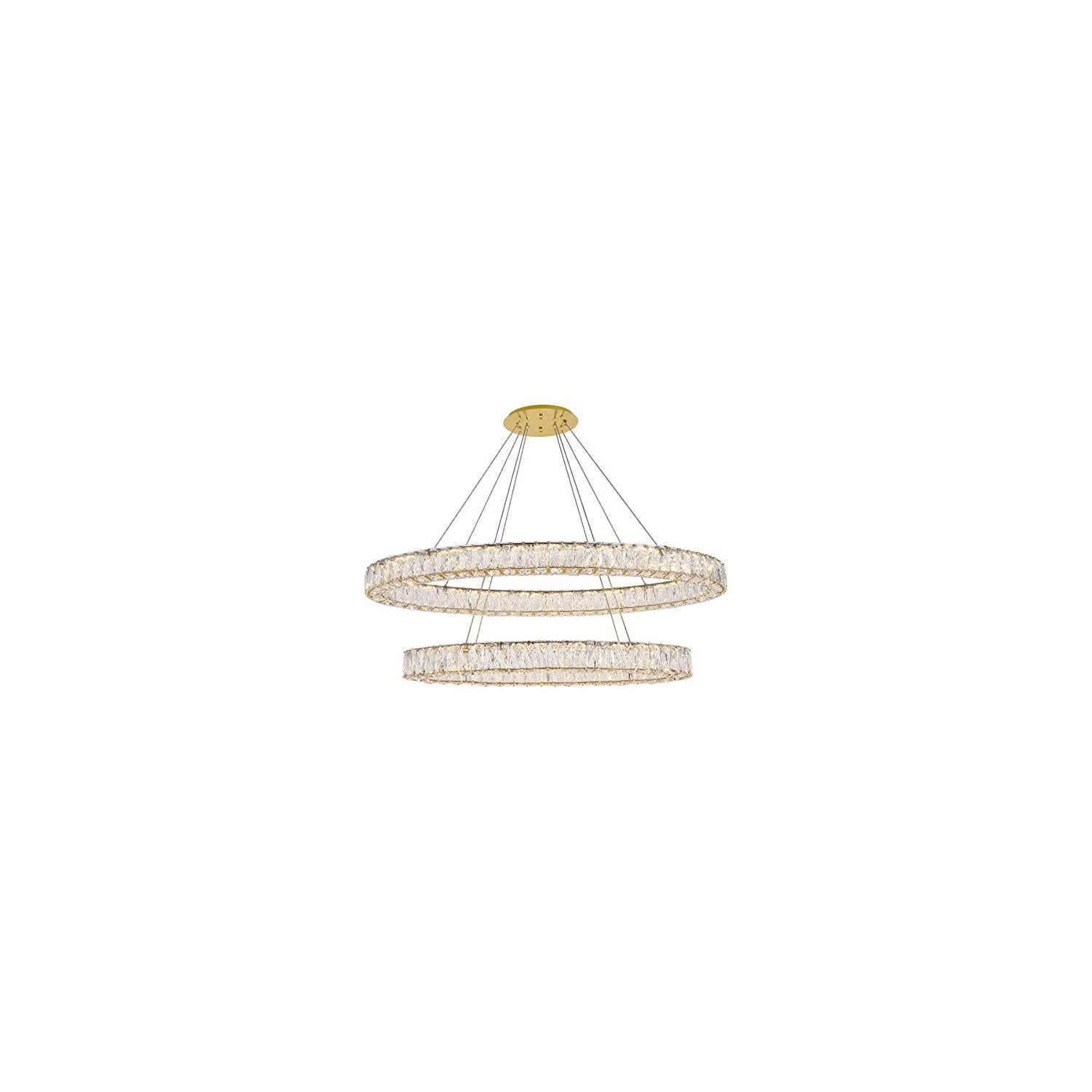 Monroe Gold Chandelier with Clear Royal Cut Crystal