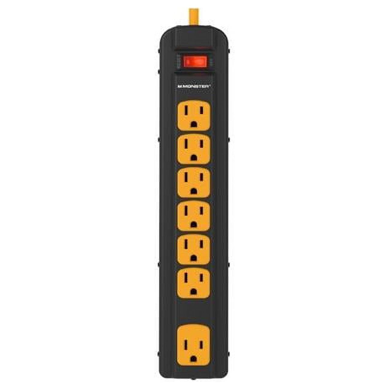 Monster 4 ft. Black Metal Surge Protector with 7 Outlets