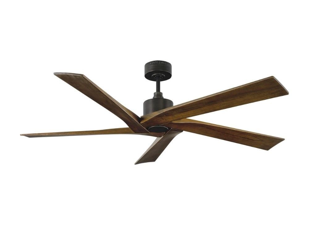 Aspen 56" Aged Pewter Ceiling Fan with Dark Walnut Blades