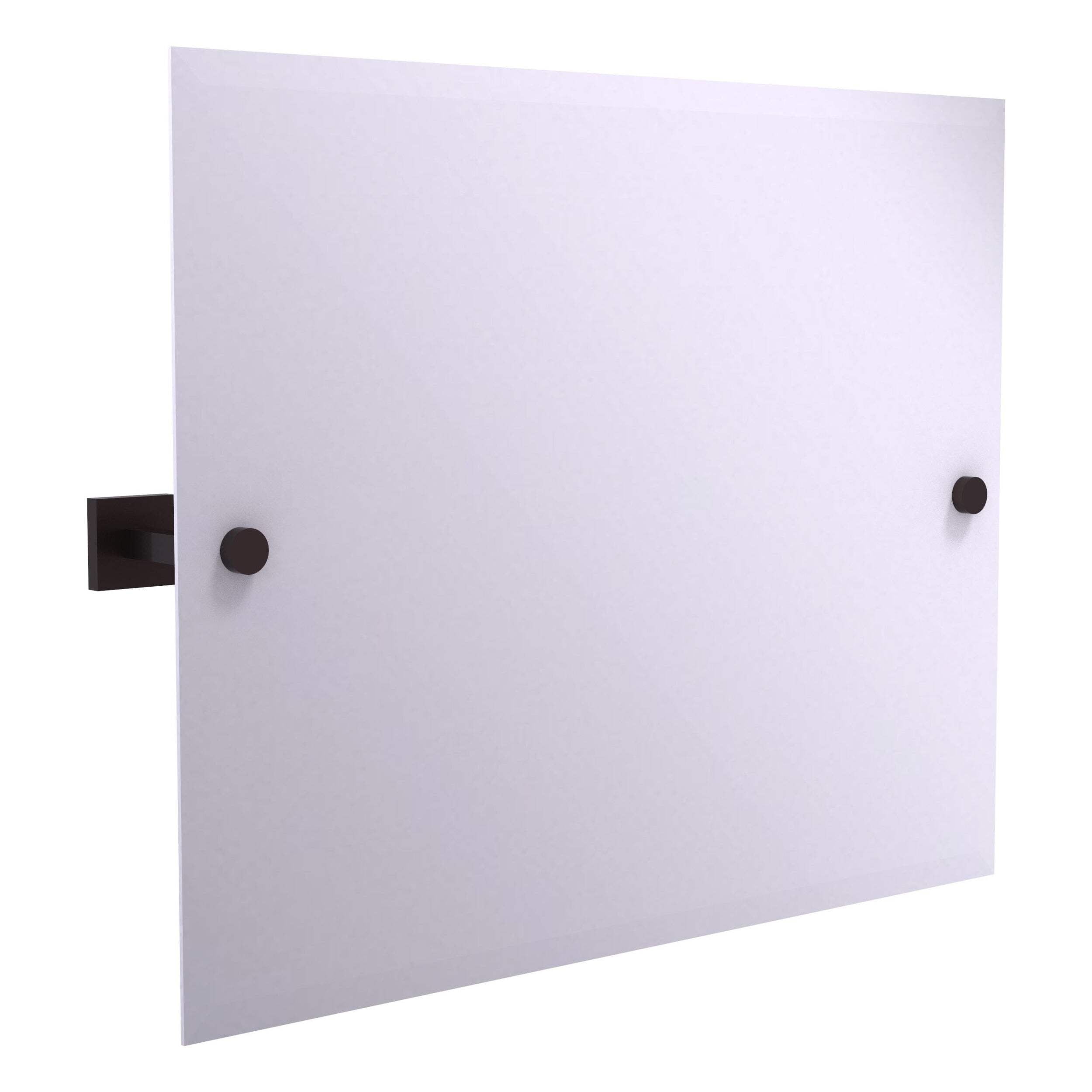 Contemporary Frameless Rectangular Tilt Bathroom Mirror with Beveled Edge