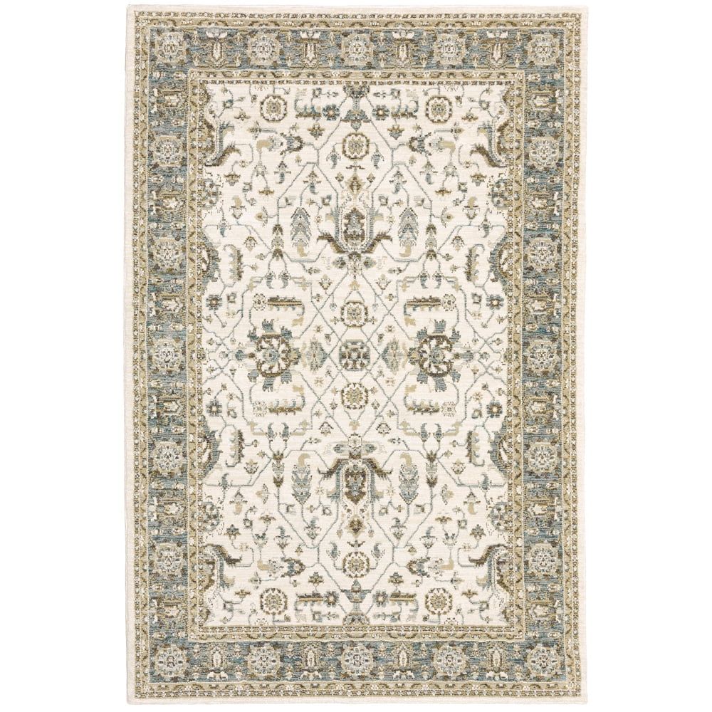 Luxe Andorra Ivory Rectangular Easy-Care Rug 10' x 13'2"