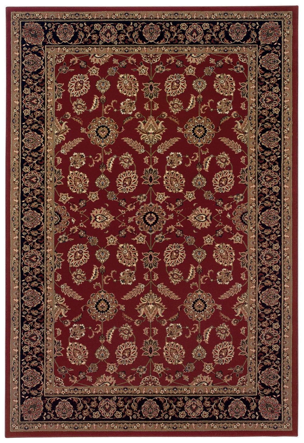 Elegant Red and Beige Oriental Square Area Rug 10' x 12'7"