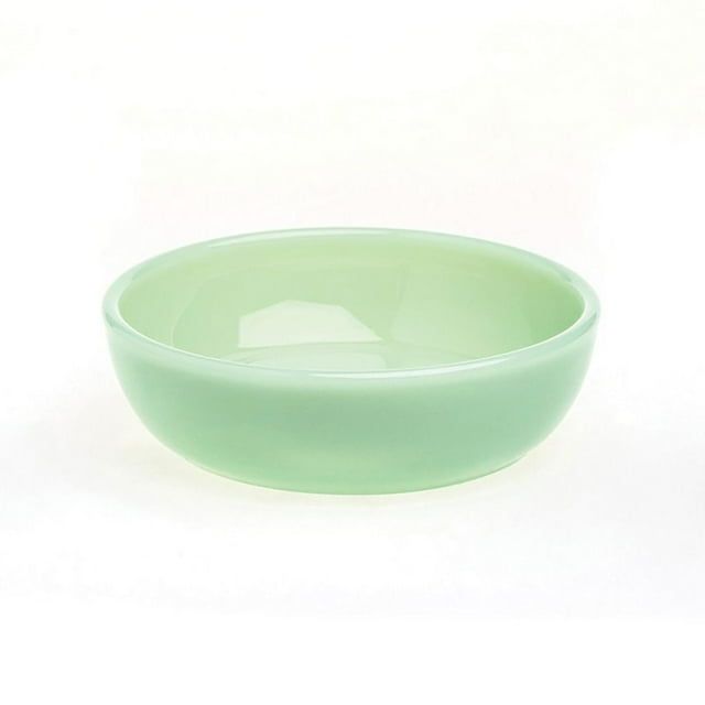Jade Green Glass Cake Stand with Pedestal Base