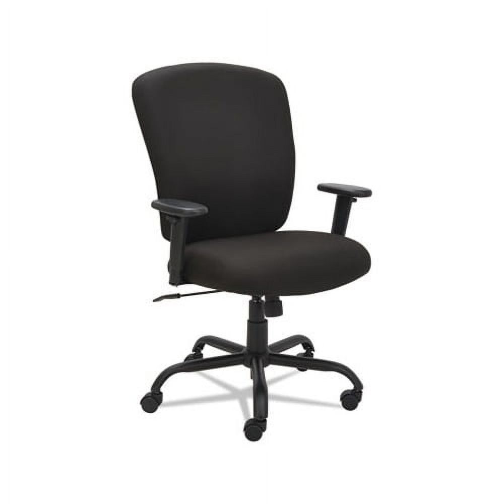 ErgoFlex Black Polyurethane Adjustable Office Chair with Swivel