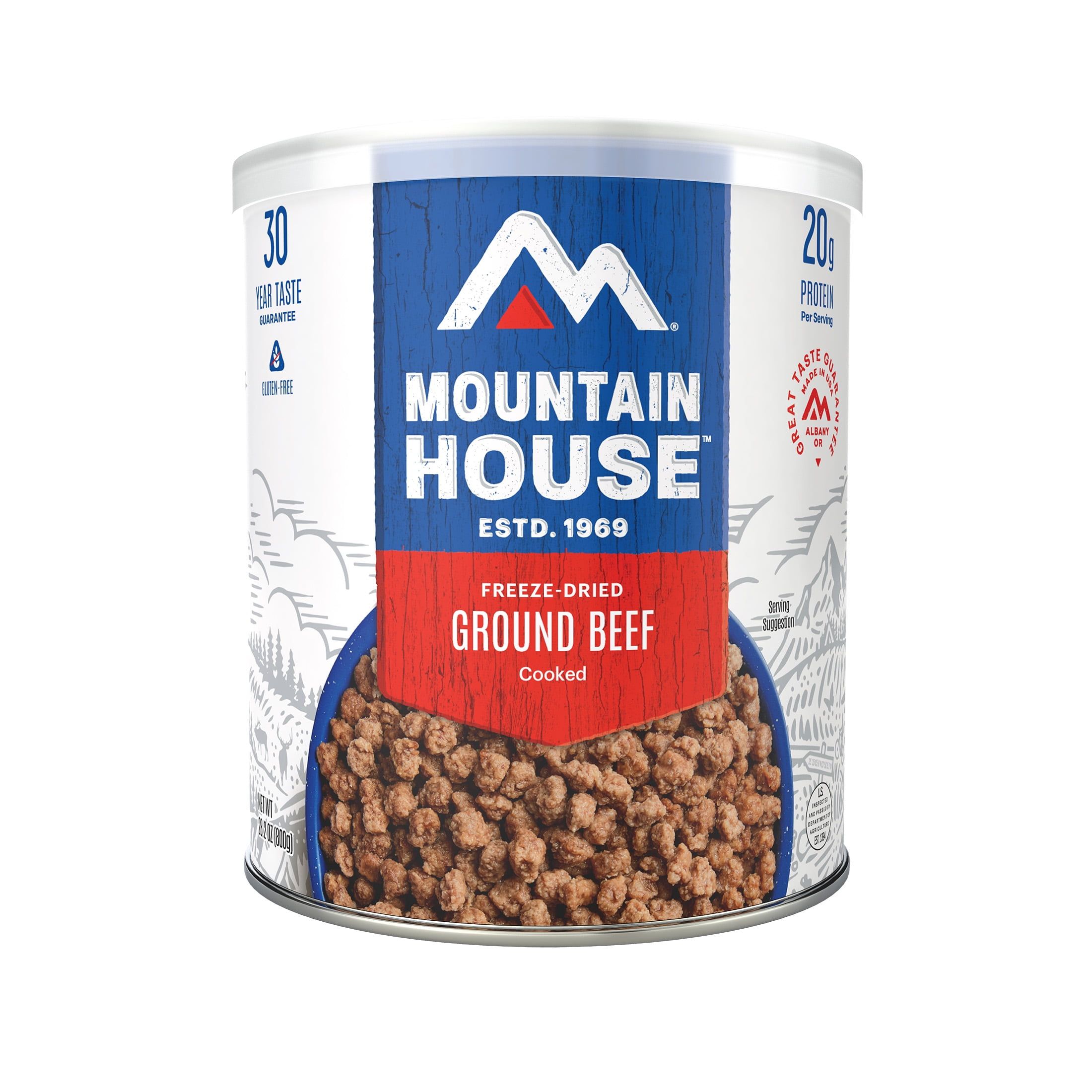 Mountain House Freeze-Dried Cooked Ground Beef Can