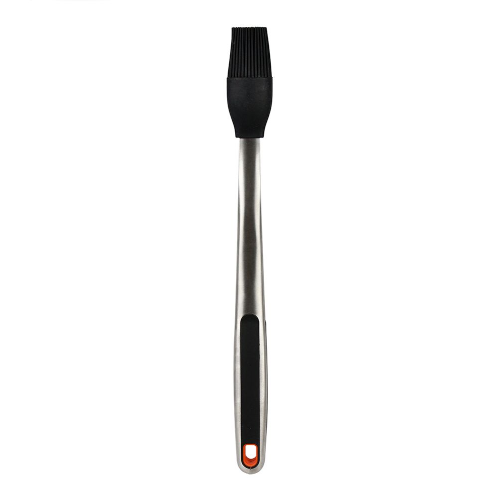 16.5" Stainless Steel and Silicone Basting Brush with Rubber Grip