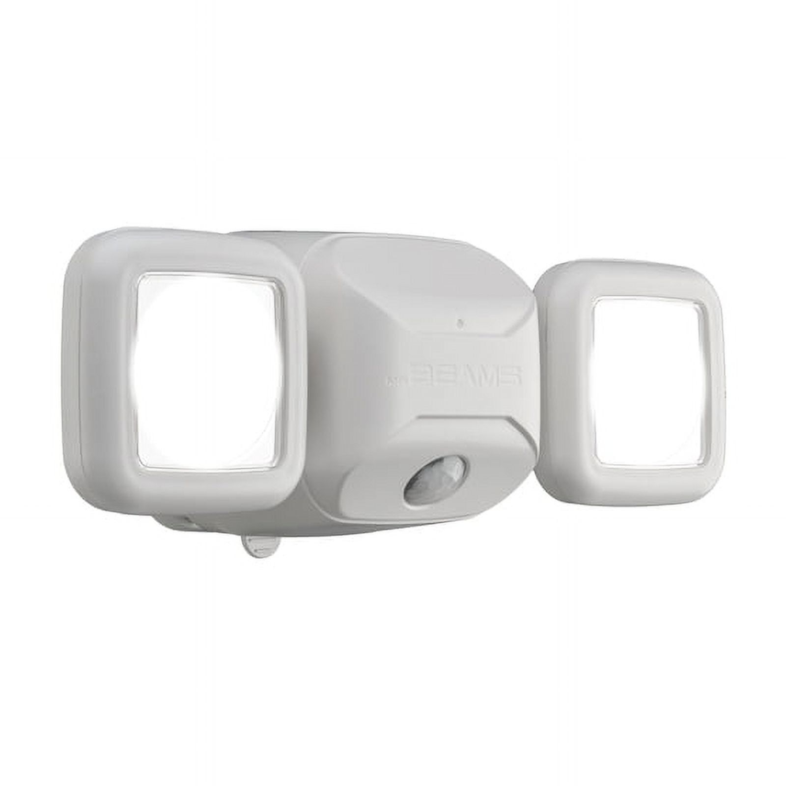 White Battery Powered Motion-Sensing Dual LED Security Light