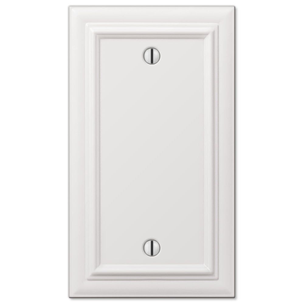 Continental White Metal 1-Gang Blank Wall Plate