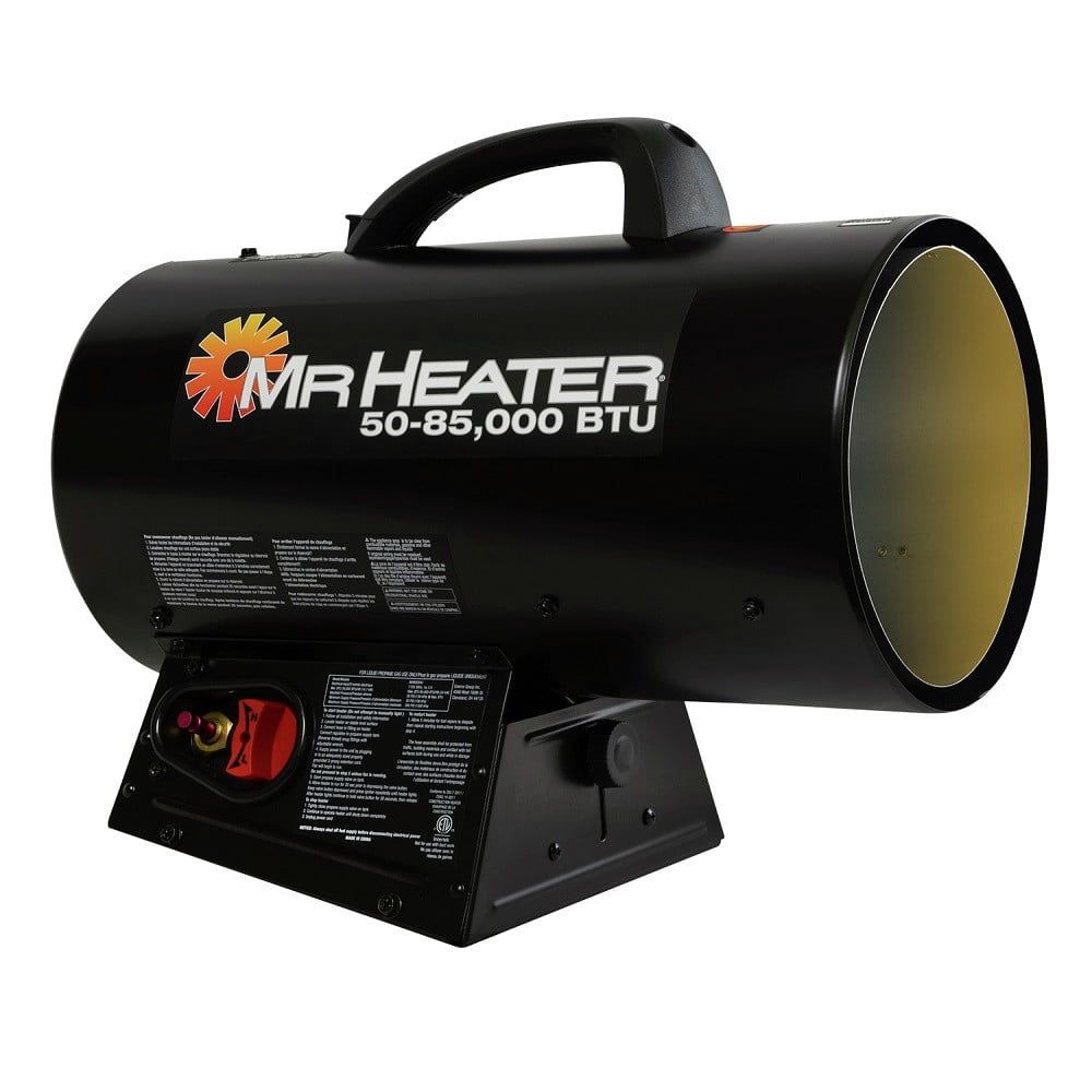 85,000 BTU Black Steel Forced Air Propane Heater