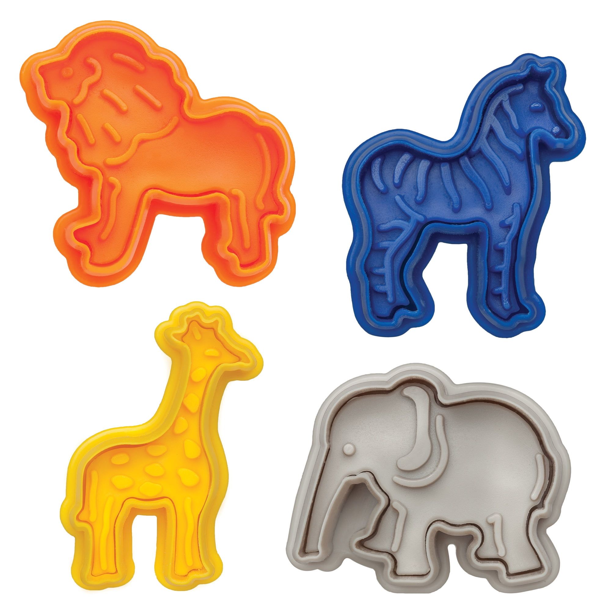 Assorted Animal Shaped Plastic Cookie Cutters Set