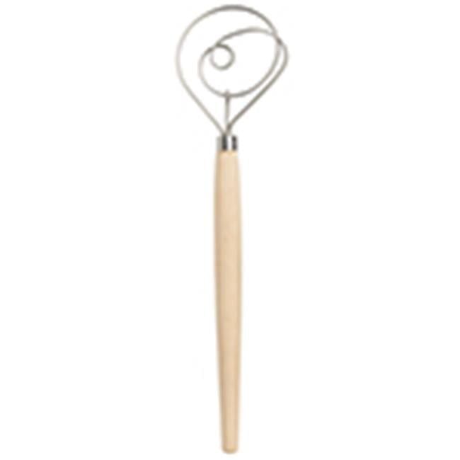 15-Inch Stainless Steel and Beechwood Dough Whisk