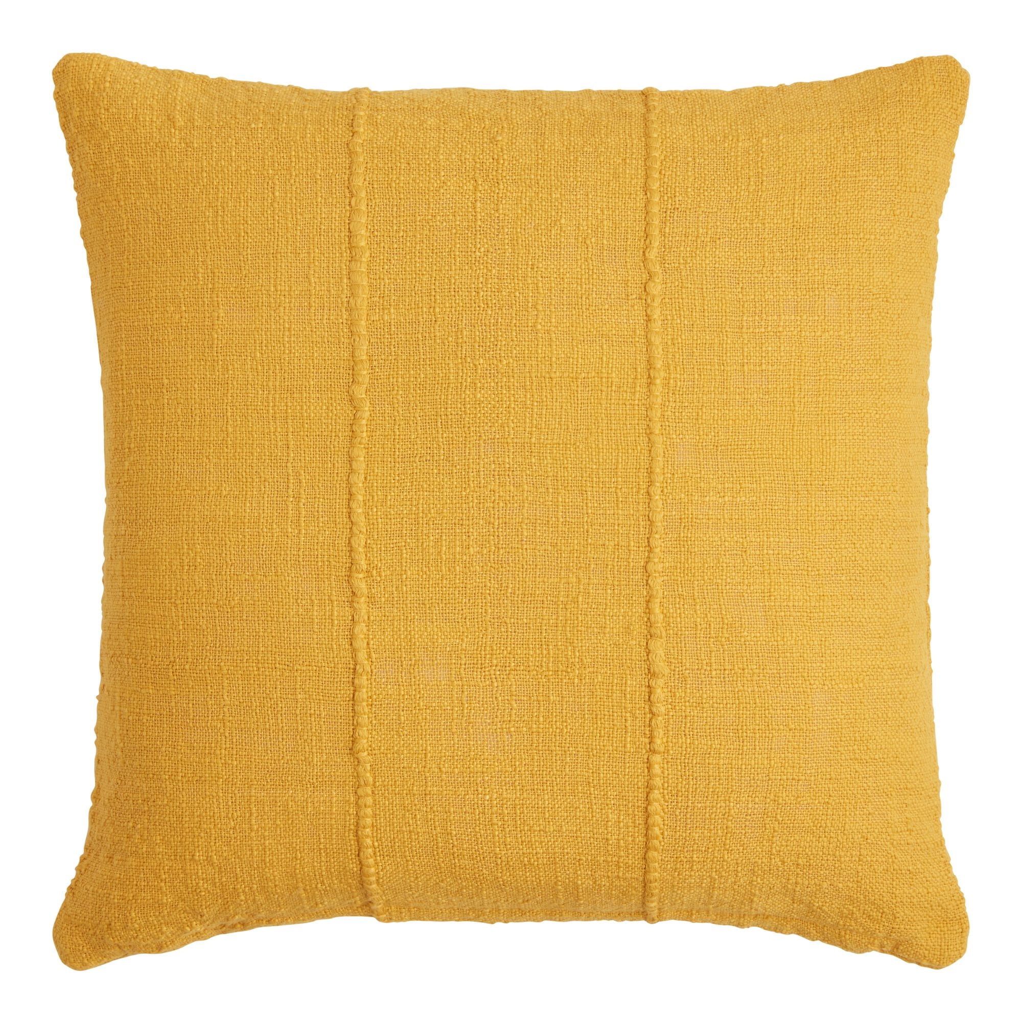 Amber Recycled Fabric Square Throw Pillow