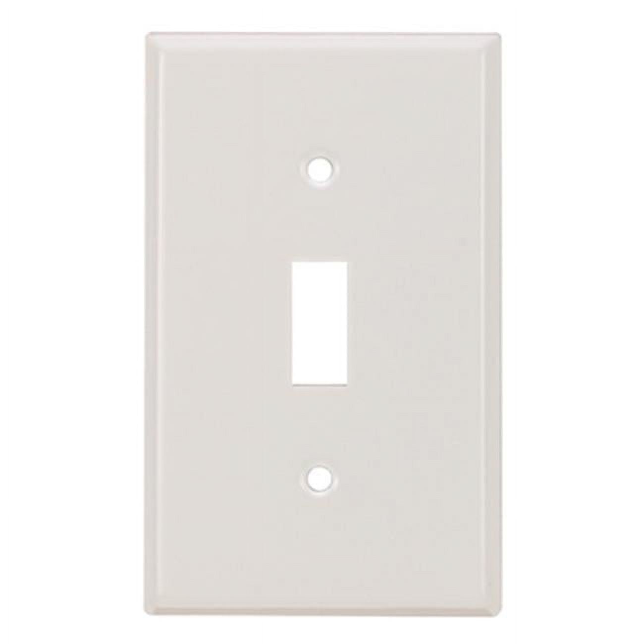 White Steel 1-Gang Toggle Switch Wall Plate