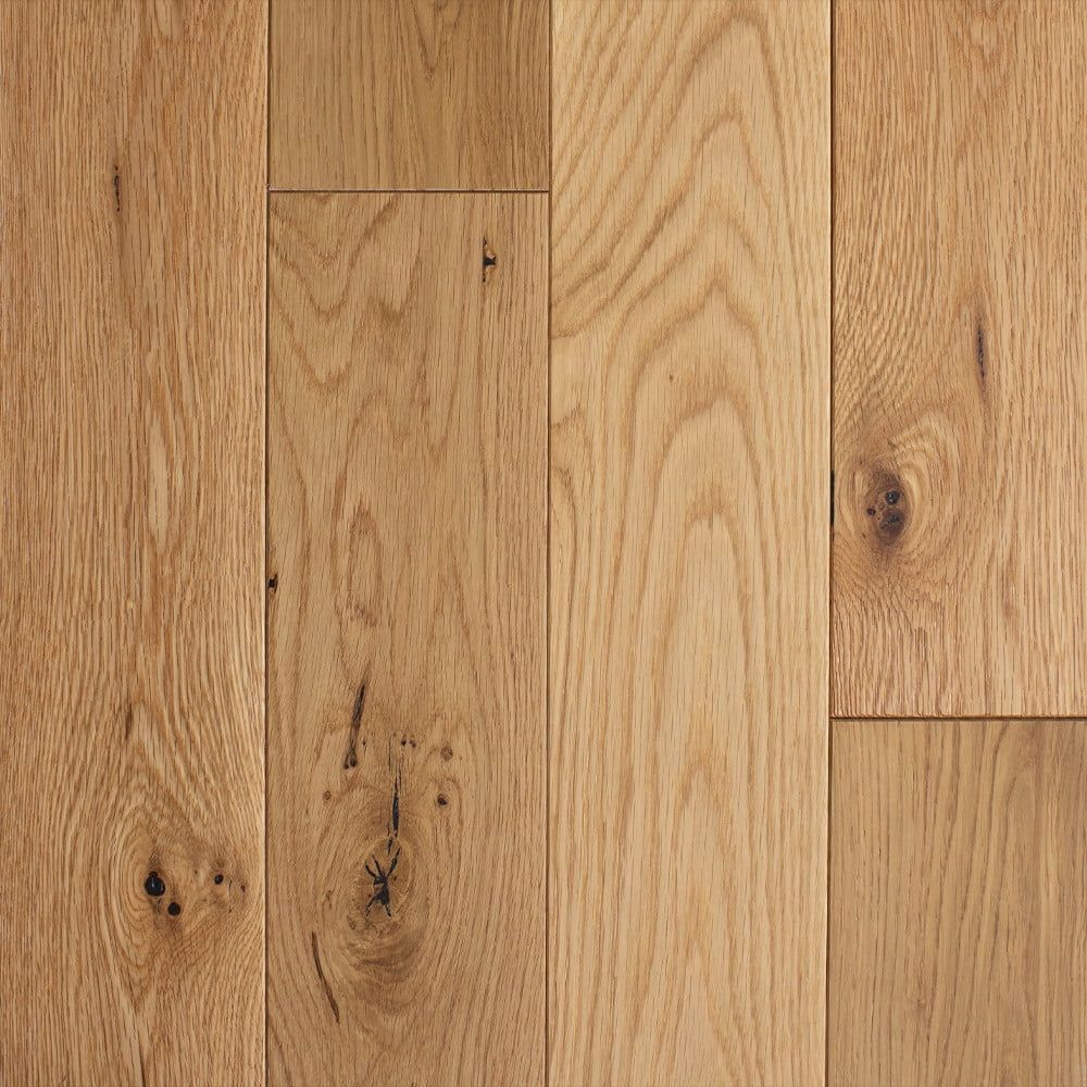 Natural Wire Brushed Solid White Oak Hardwood Flooring