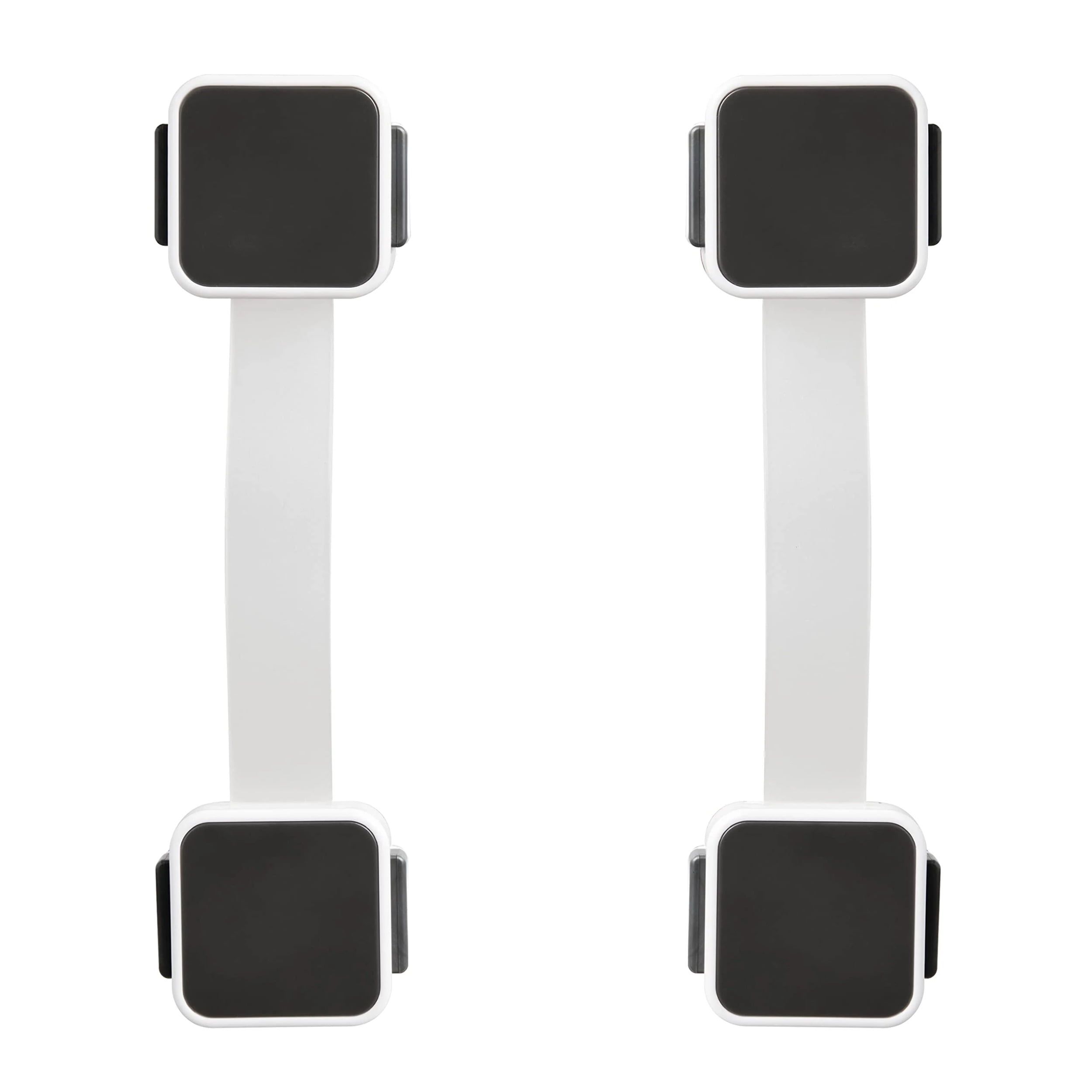 White and Black Dual Action Safety Latches, 2 Pack