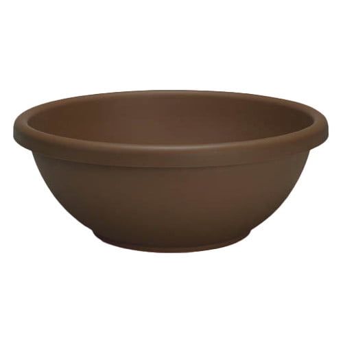 Chocolate Brown Round Plastic Garden Planter Bowl