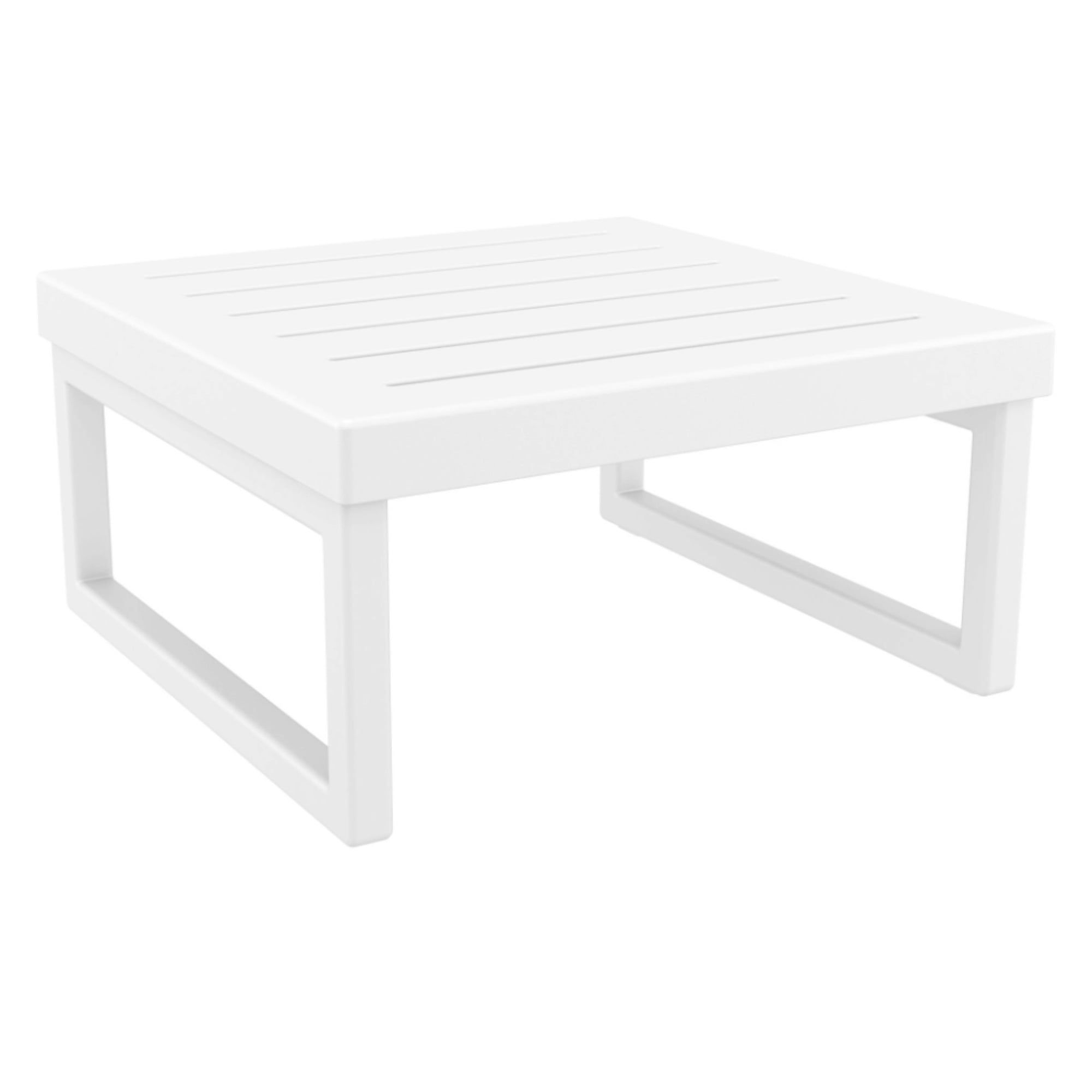 Mykonos Square Outdoor Coffee Table in White Polypropylene