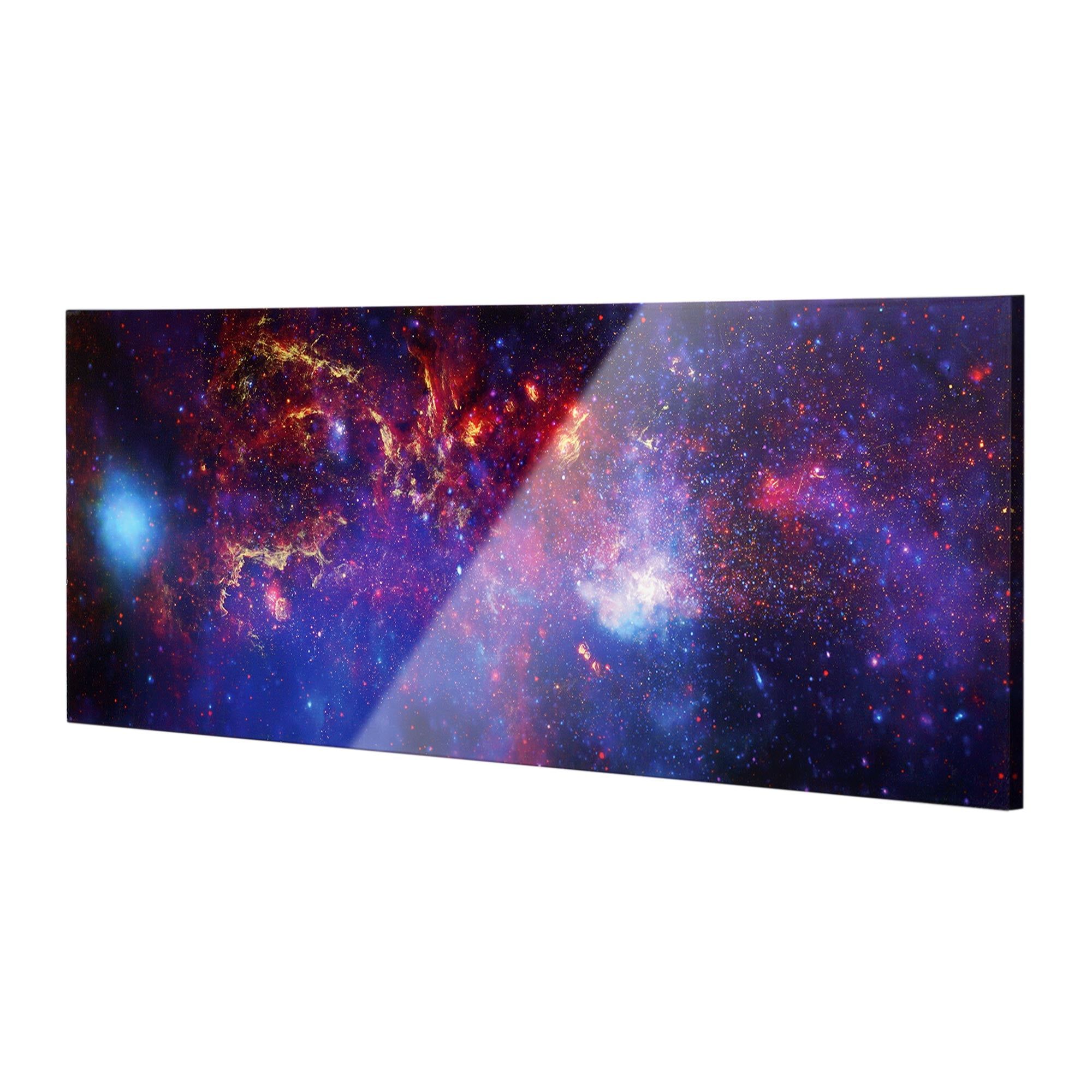 NASA Milky Way Galaxy Glossy Lacquer Canvas Wall Art, 48" x 18"