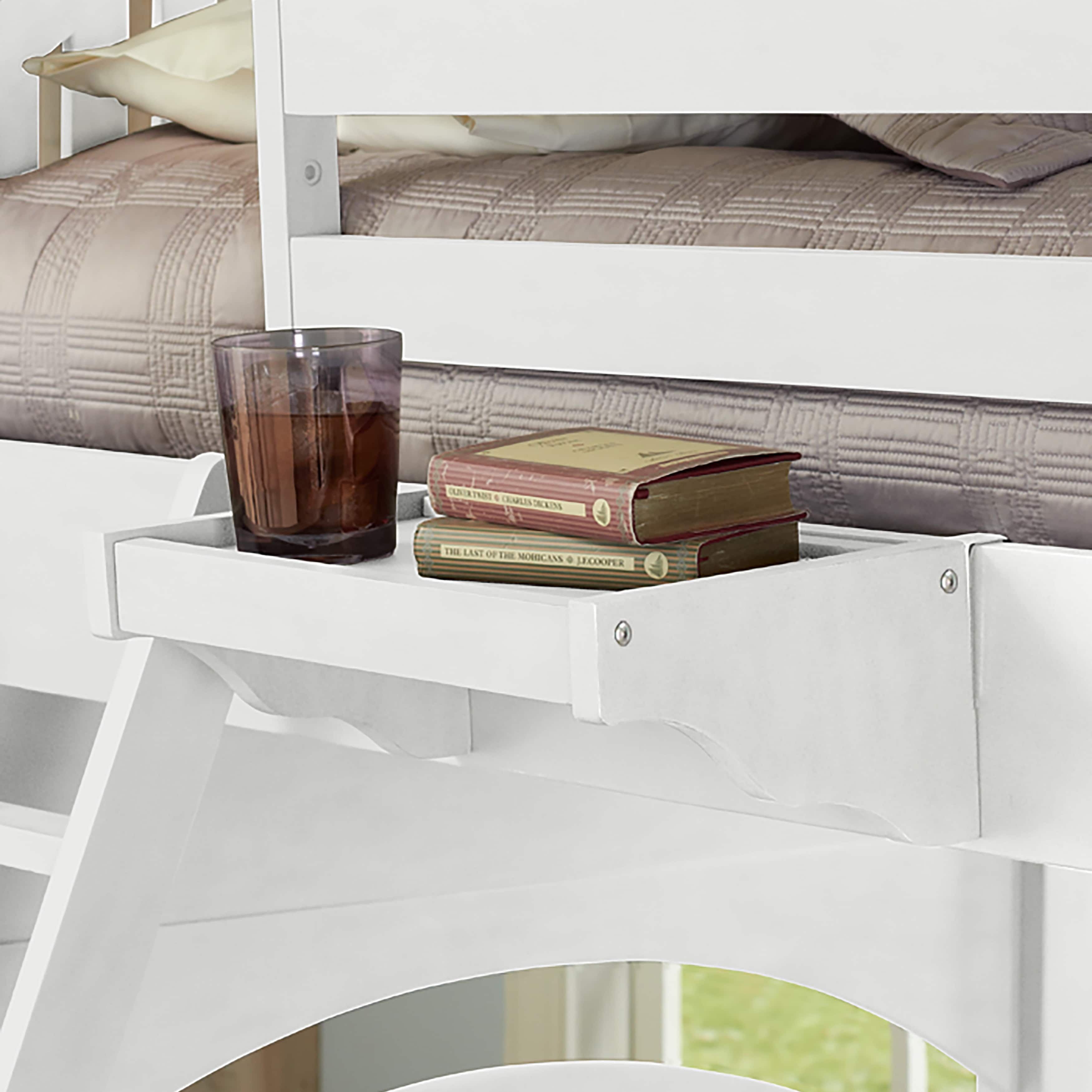 White Poplar Wood Hanging Bedside Tray