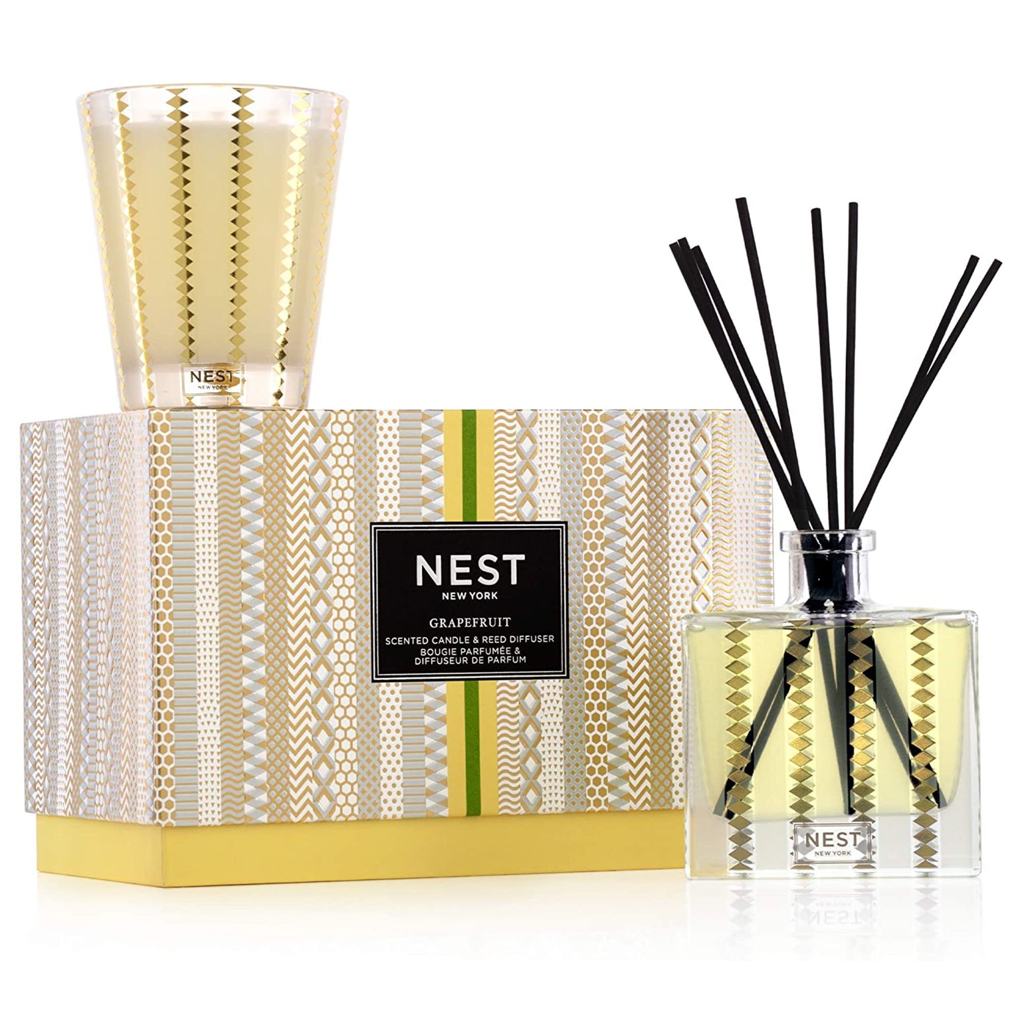 Grapefruit Scented Candle and Reed Diffuser Set