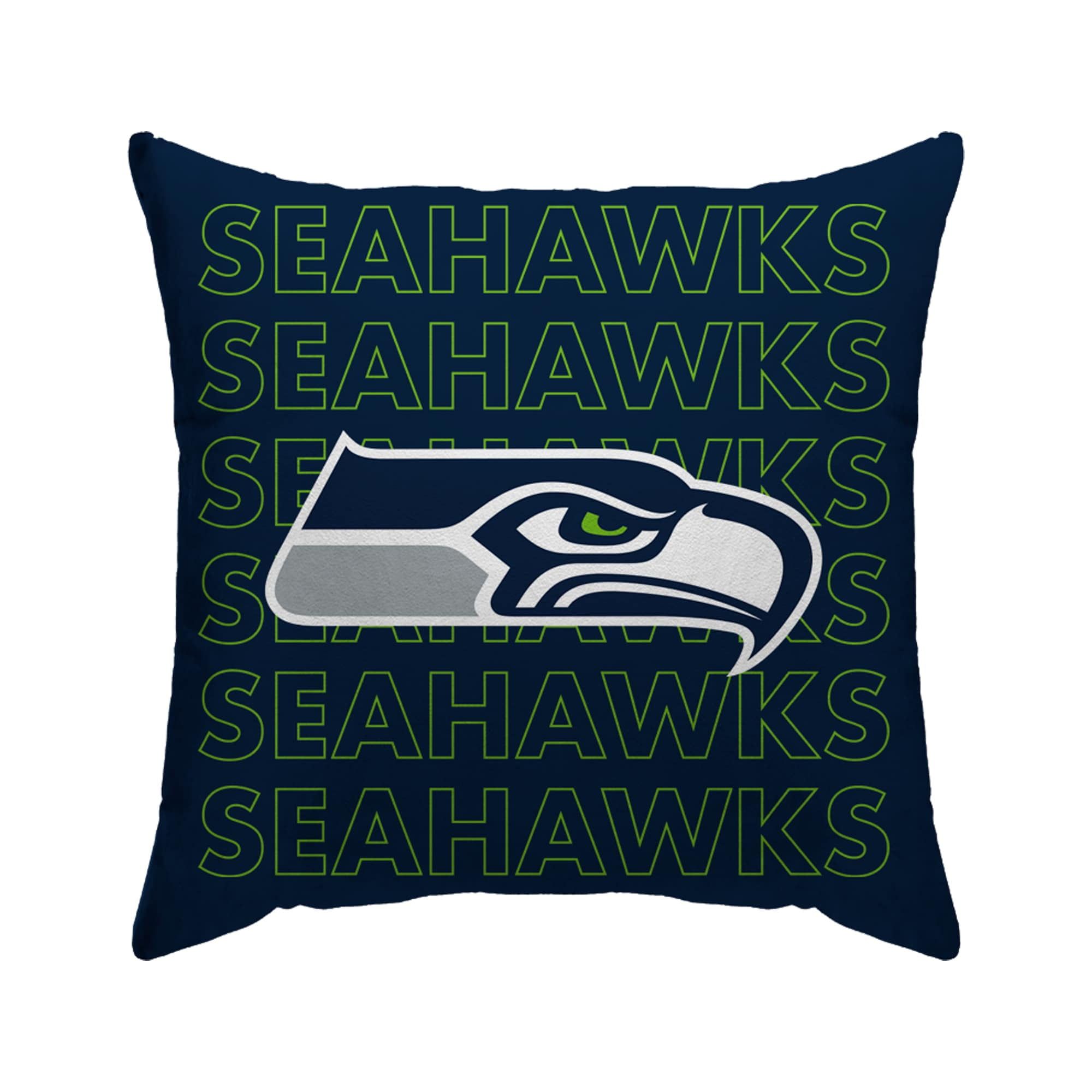 Seattle Seahawks 18x18 Navy Polyester Throw Pillow