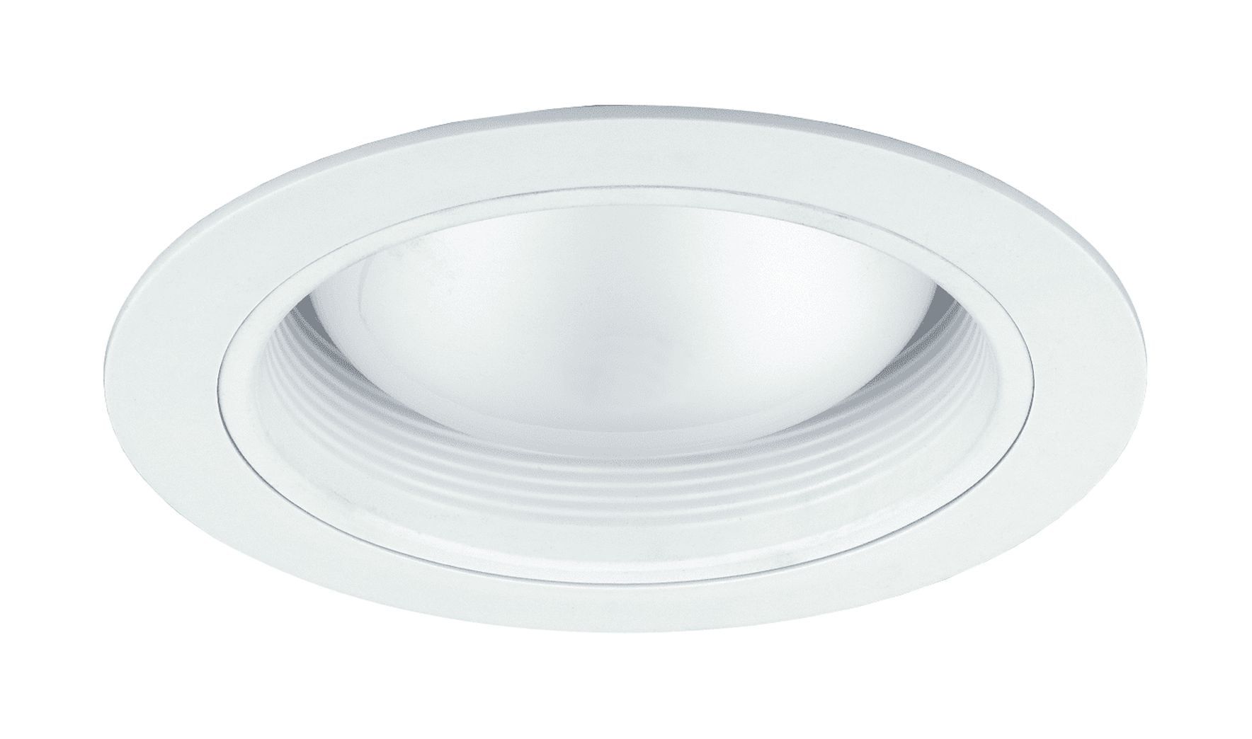 White 6-Inch Airtight Aluminum Recessed Cone Baffle Trim