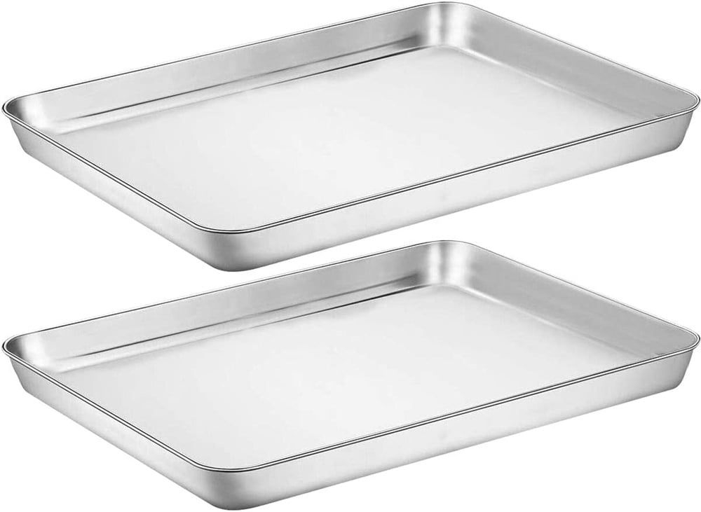 Professional 16-inch Stainless Steel Cookie Sheet Set of 2