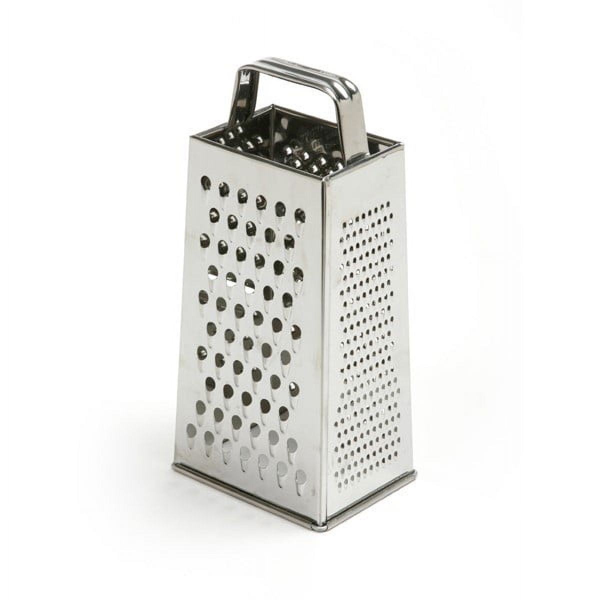 Stainless Steel 4-Sided Box Grater with Handle