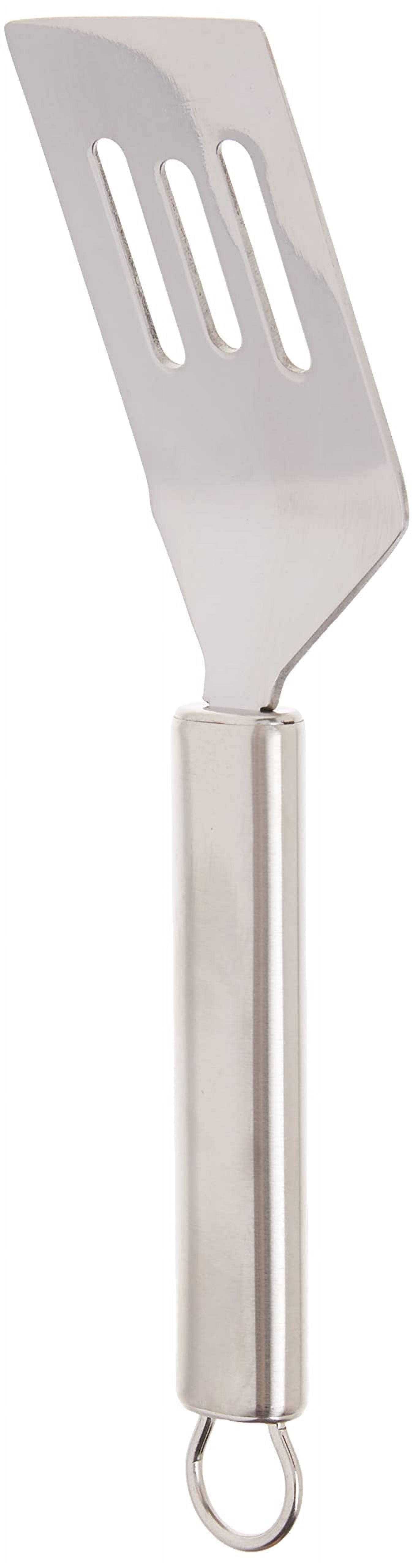 Stainless Steel Short Slotted Turner with Hanging Loop