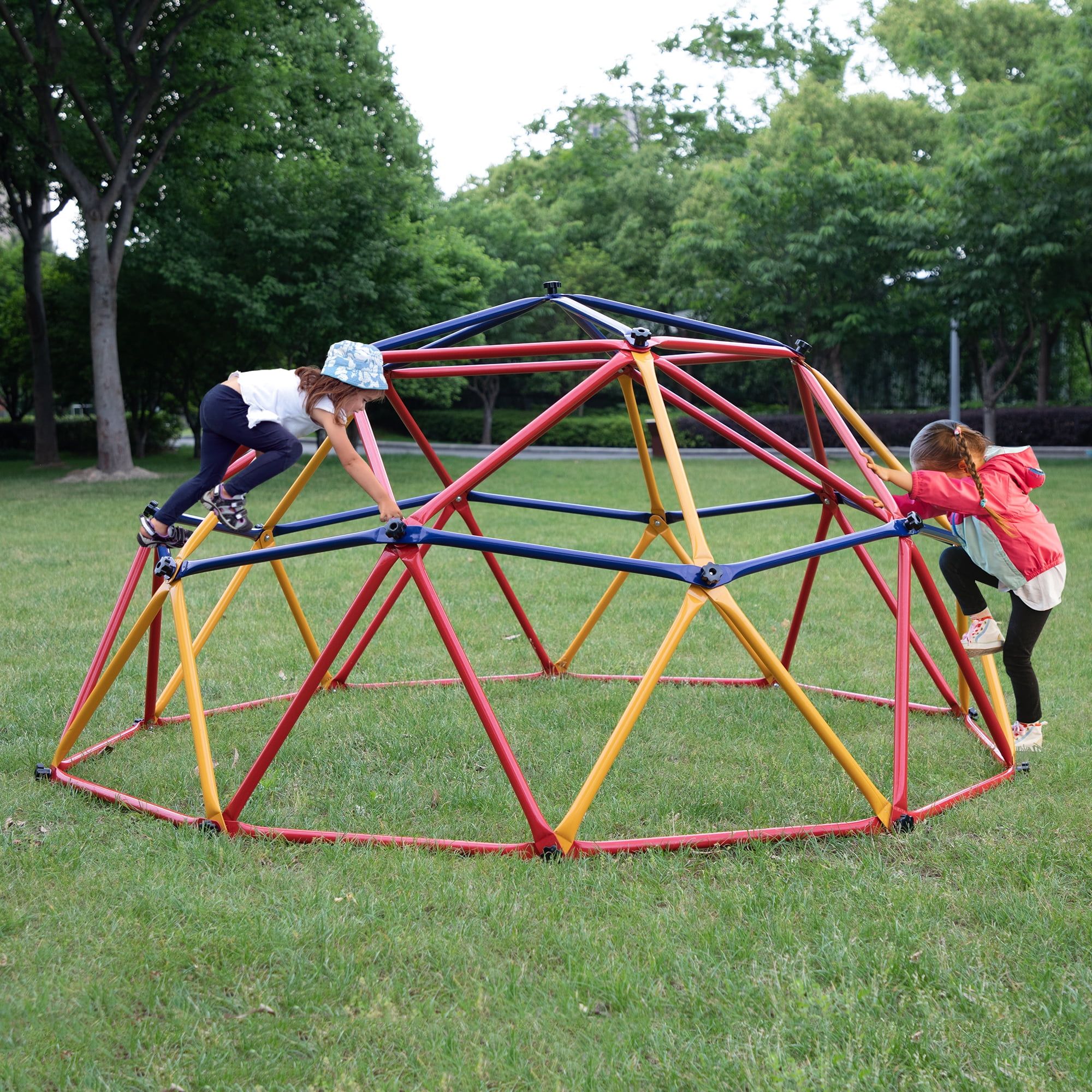 Colorful Steel Frame Outdoor Climbing Dome for Kids