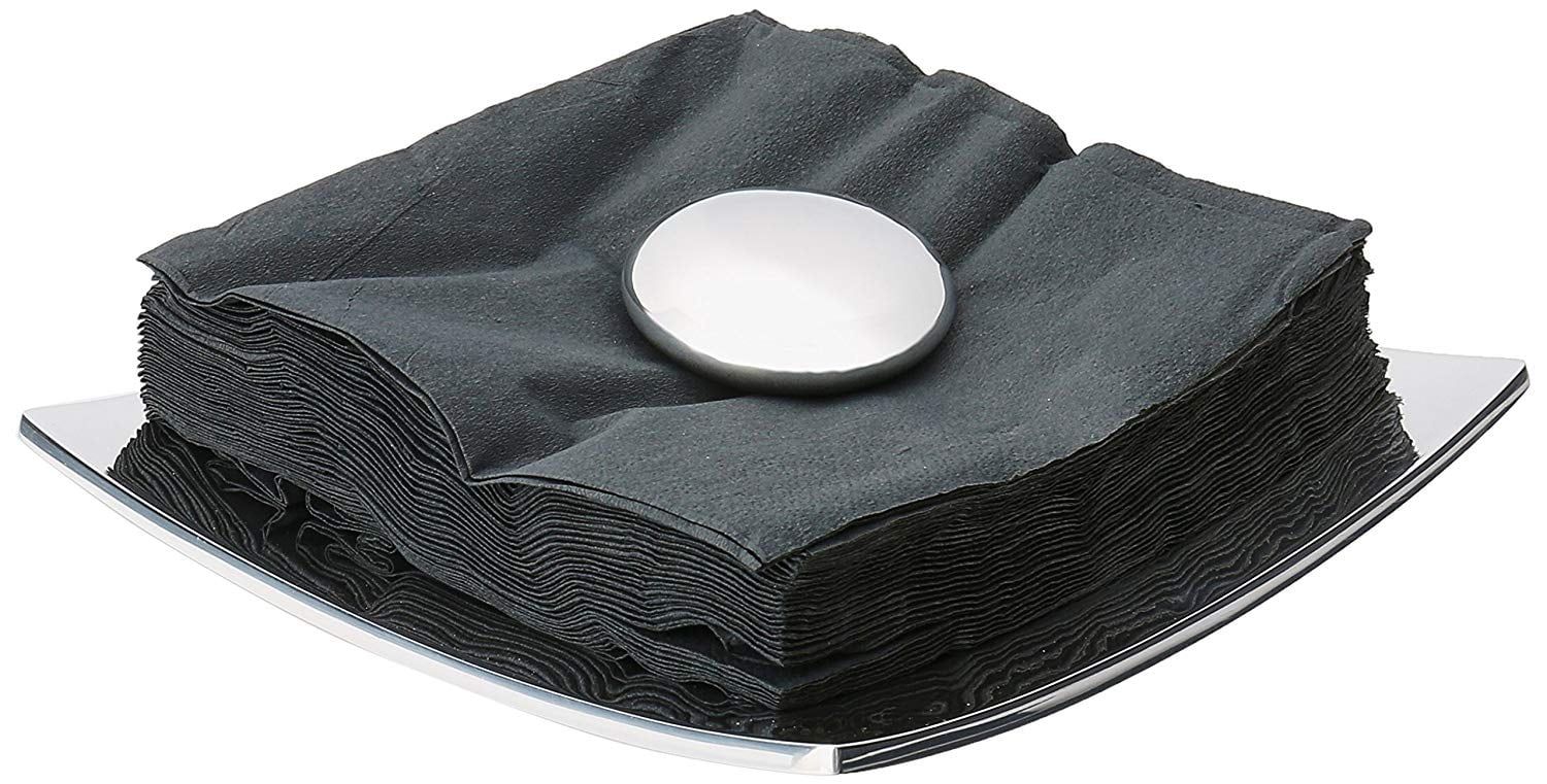 Nambe Silver Alloy Pebble Stone Napkin Holder