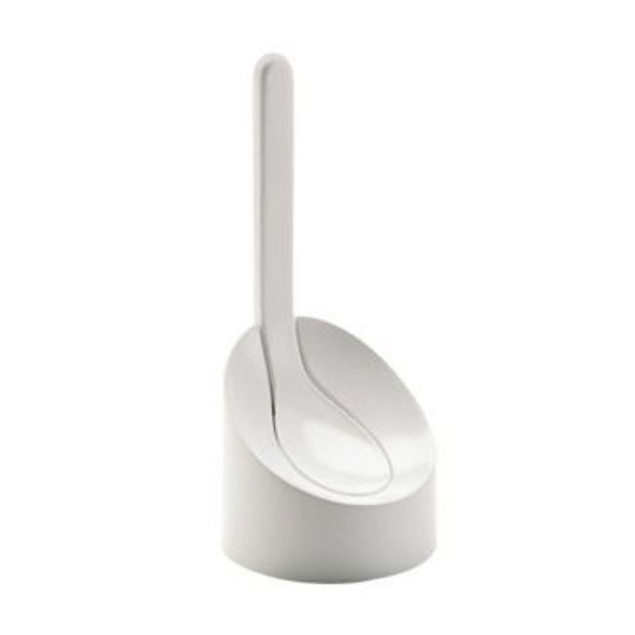 White Thermoplastic Resin Free Standing Toilet Brush Holder