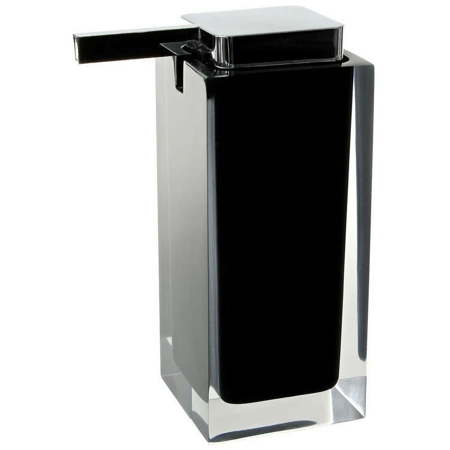 Black Resin and Metal Square Soap Dispenser