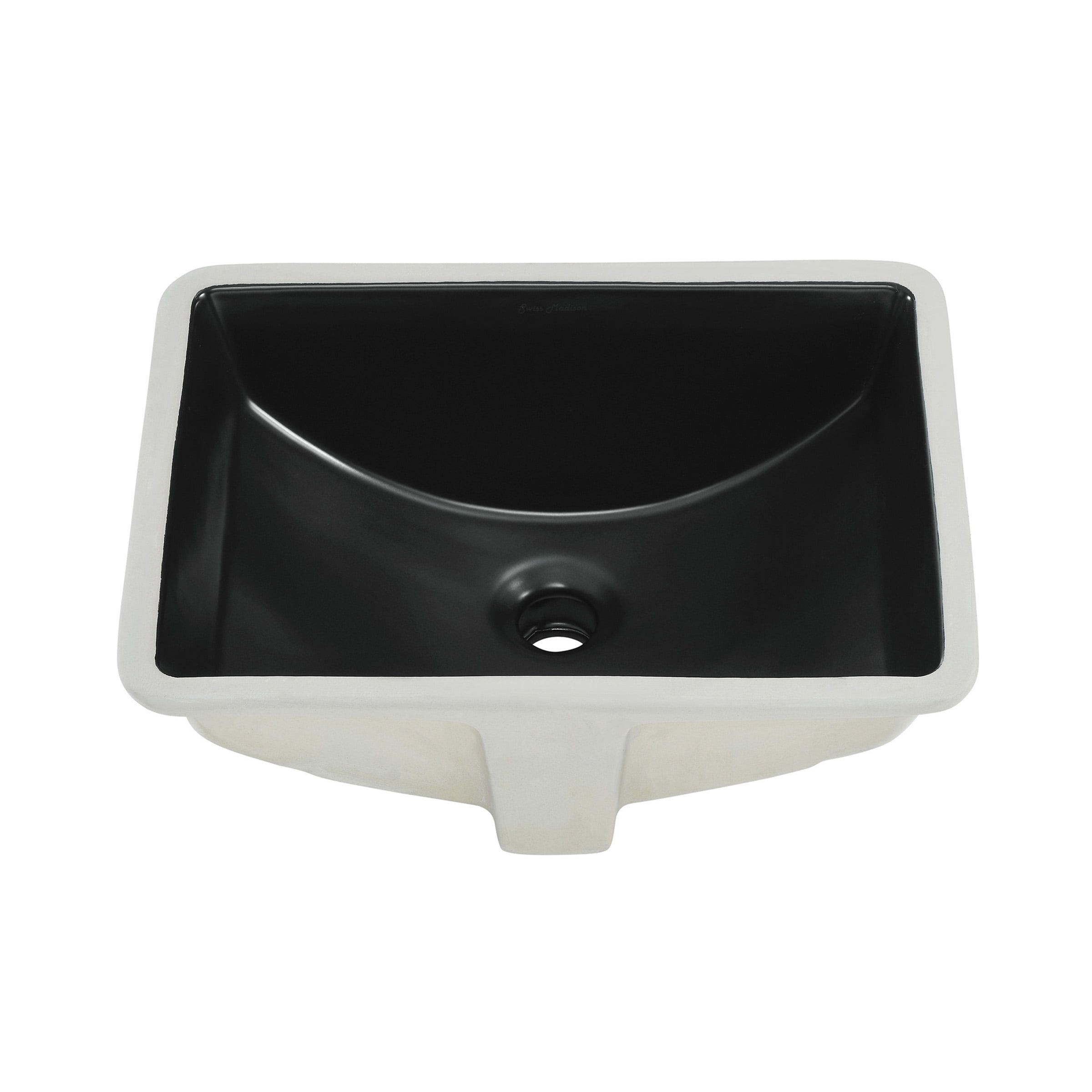 Nantes 18.5" Matte Black Rectangle Undermount Bathroom Sink