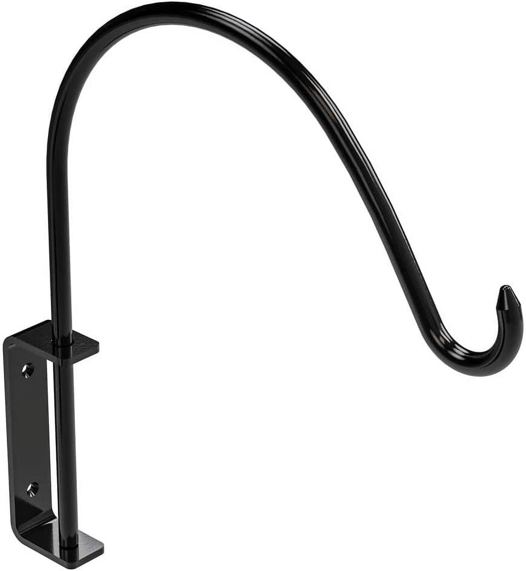 Black Curved Metal Hanging Plant Bracket, 12-13/16"