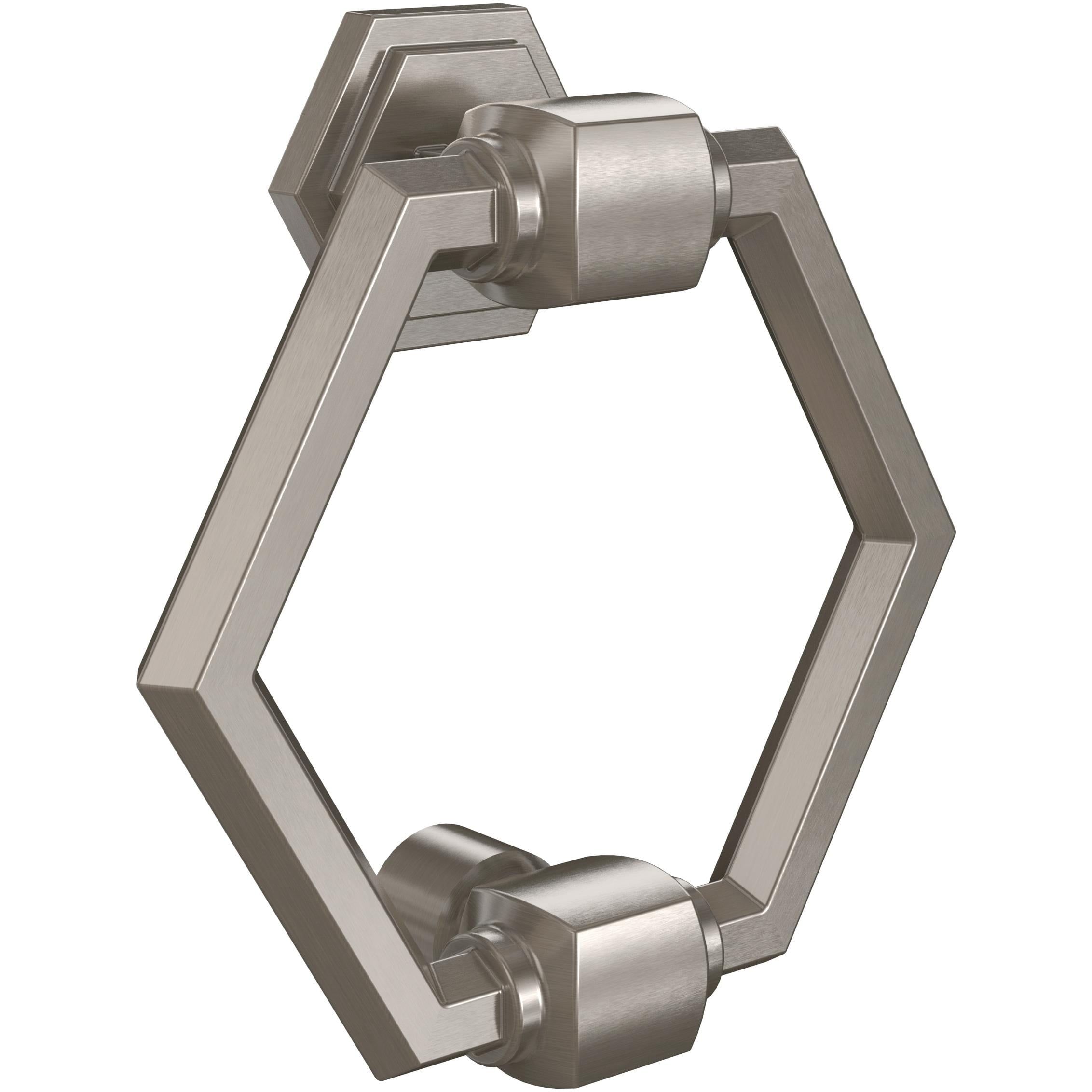 Satin Nickel Hexagonal Zinc Door Knocker, 4 Inches