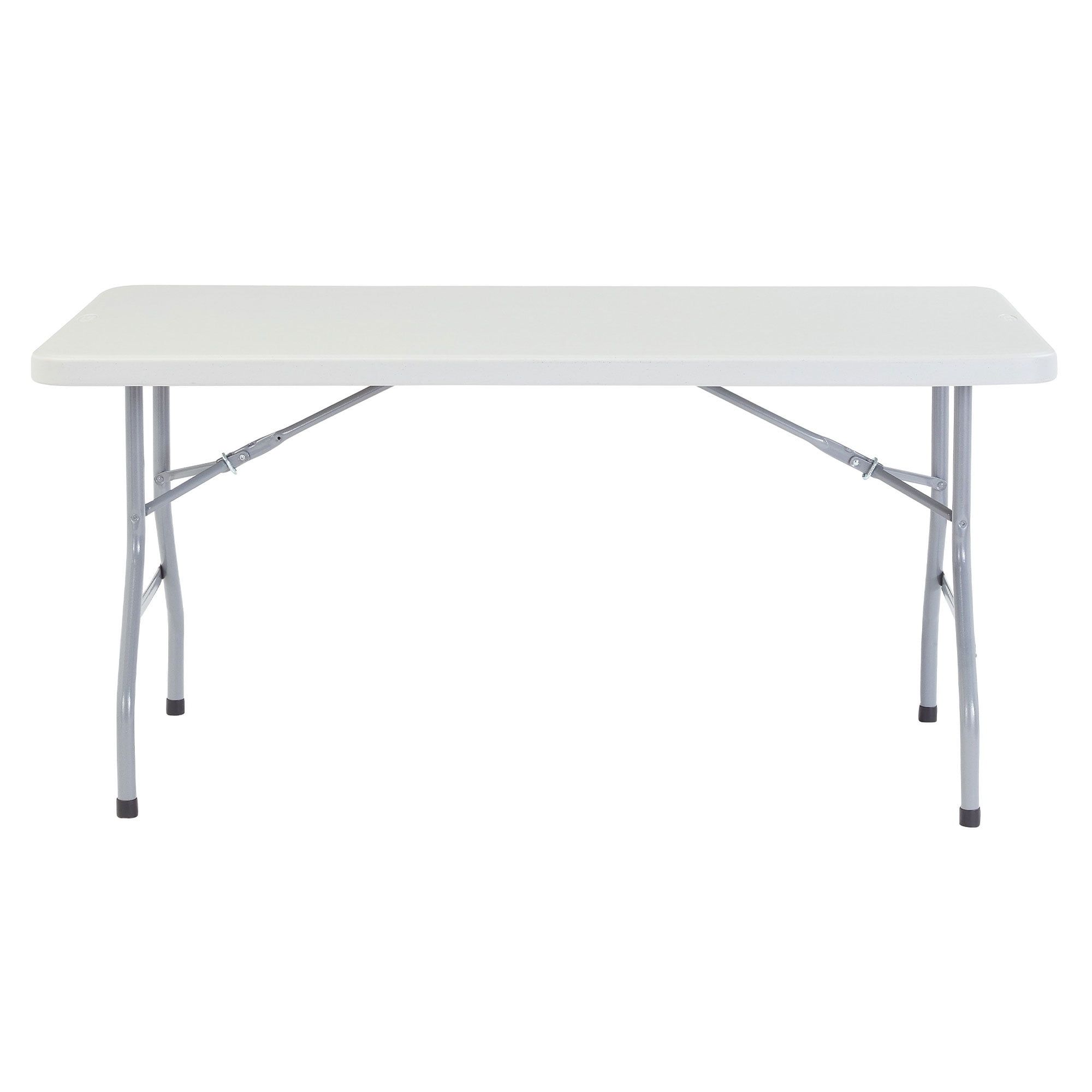 Speckled Gray 30" x 60" Rectangular Folding Table with Steel Frame