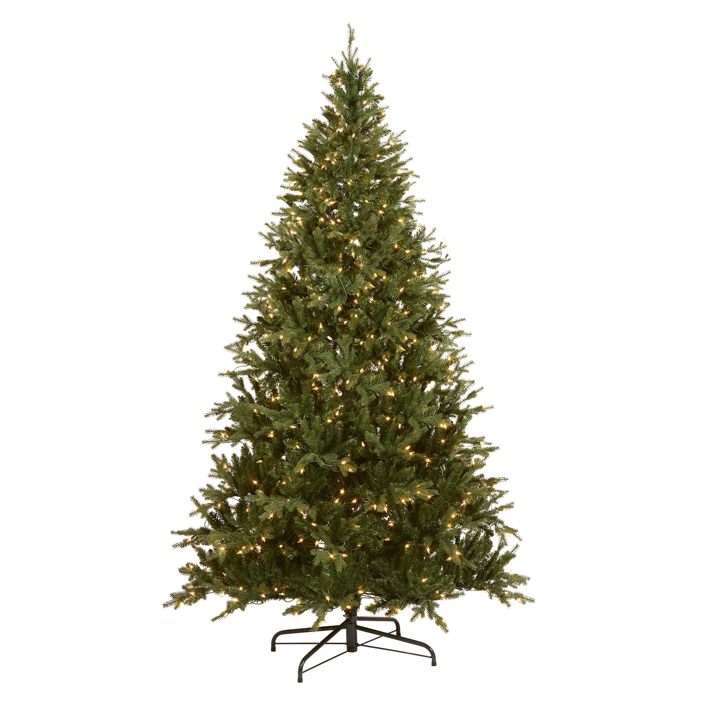 7.5ft Pre-Lit Green Fir Christmas Tree with Clear Lights