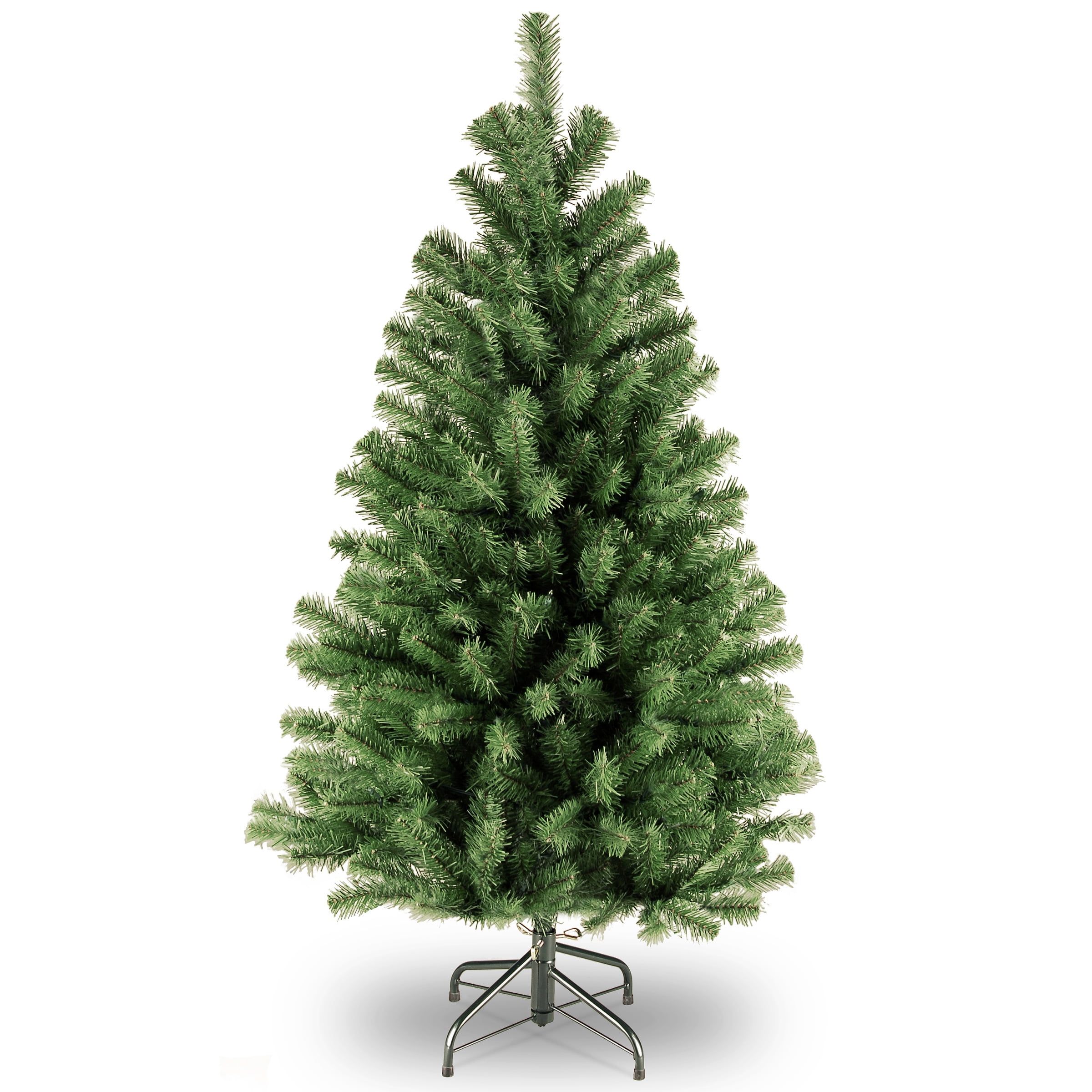 4-Foot Green Slim Spruce Artificial Christmas Tree with Metal Stand