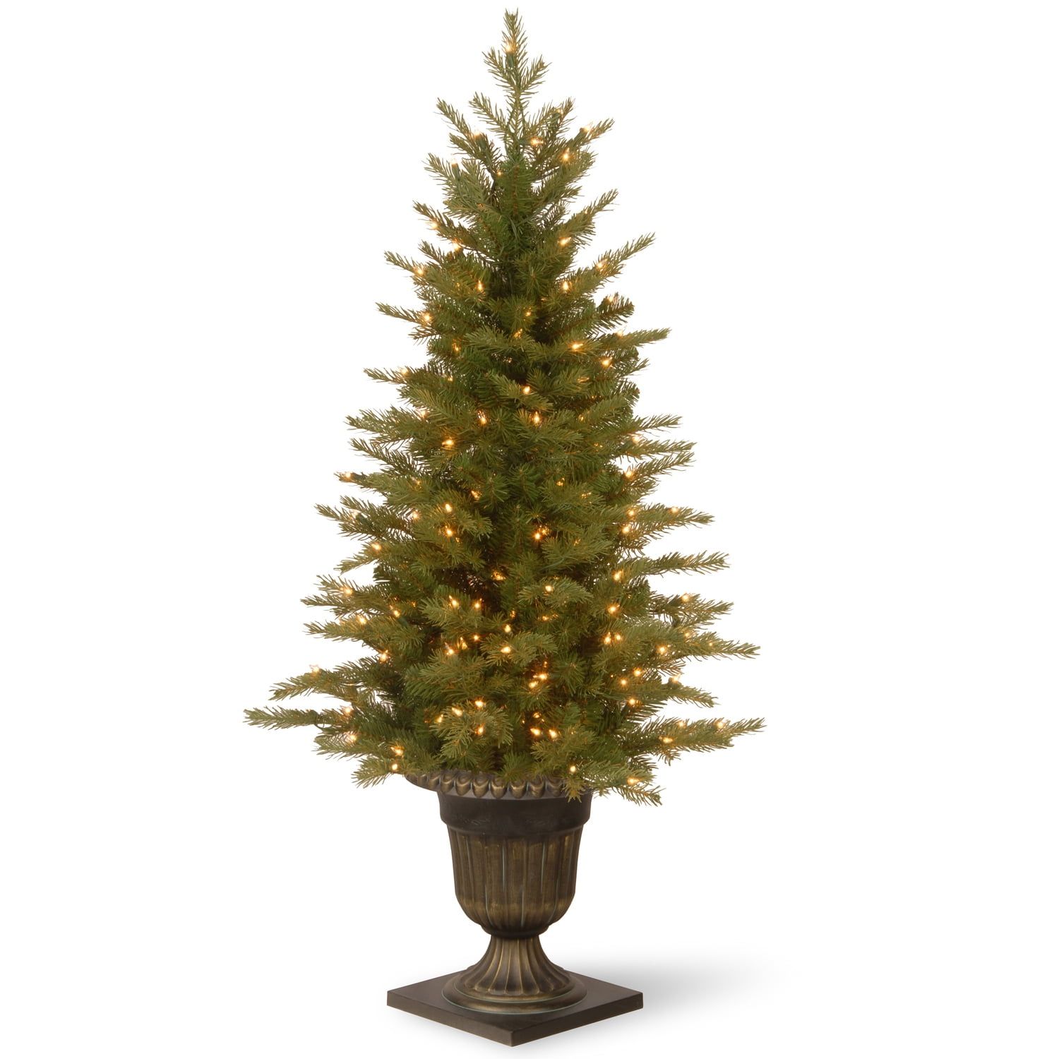 4-Foot Pre-Lit Green Spruce Christmas Tree with Urn Base