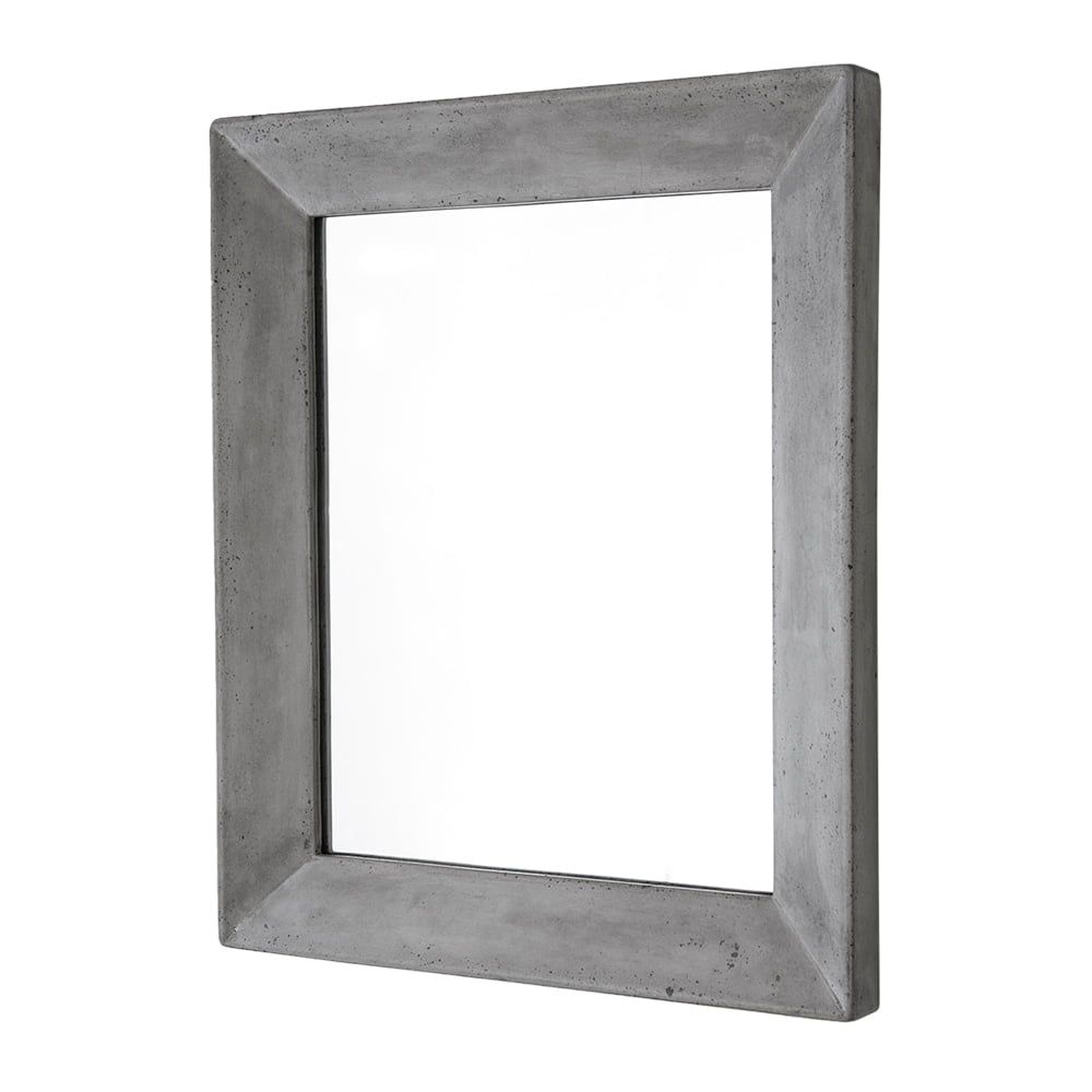 Portola Ash Gray Rectangular Modern Bathroom Vanity Mirror 26" x 22"